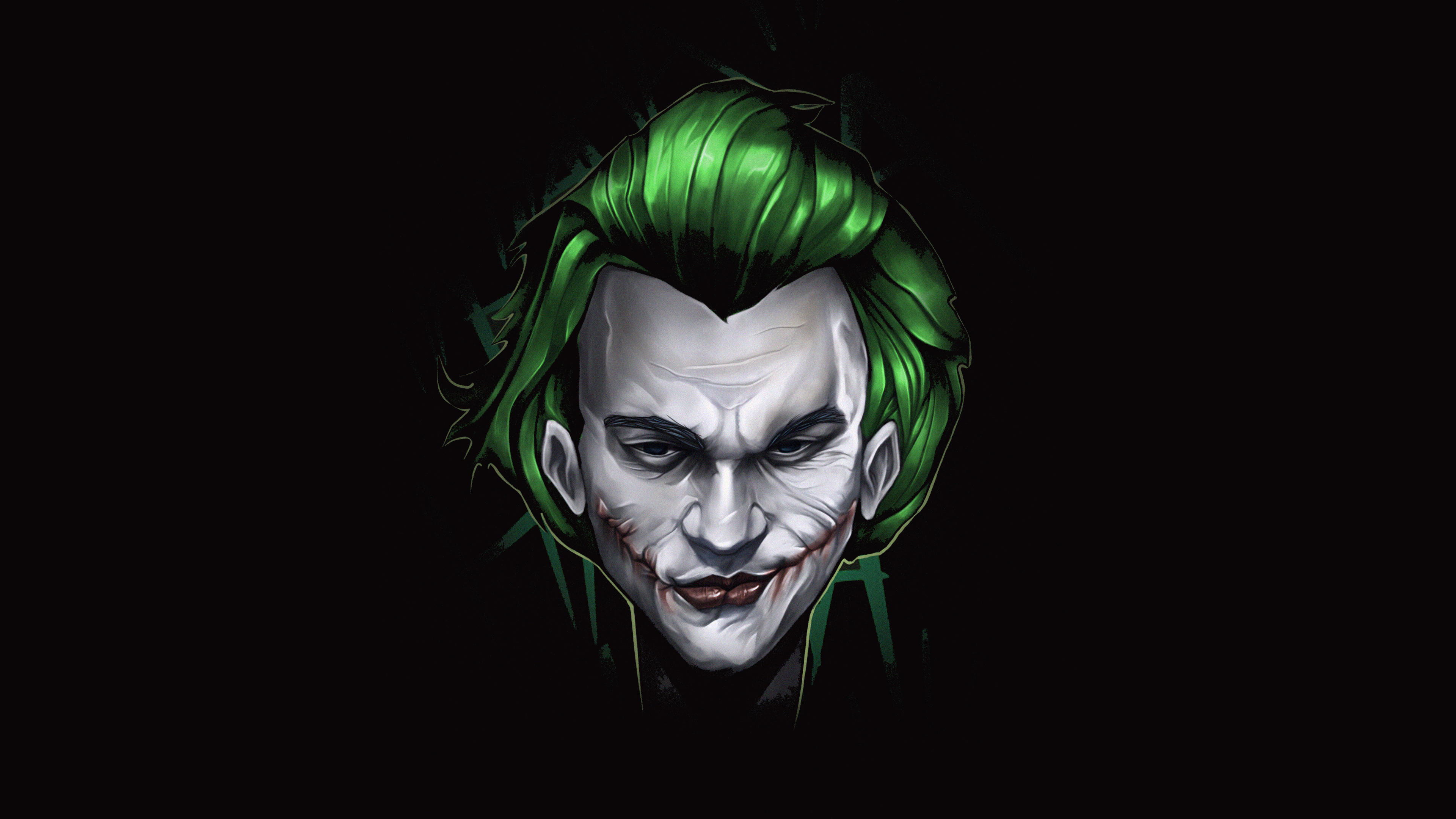 3840x2160 Wallpaper 4k Joker minimalist face art 4k wallpaper joker, joker, Desktop