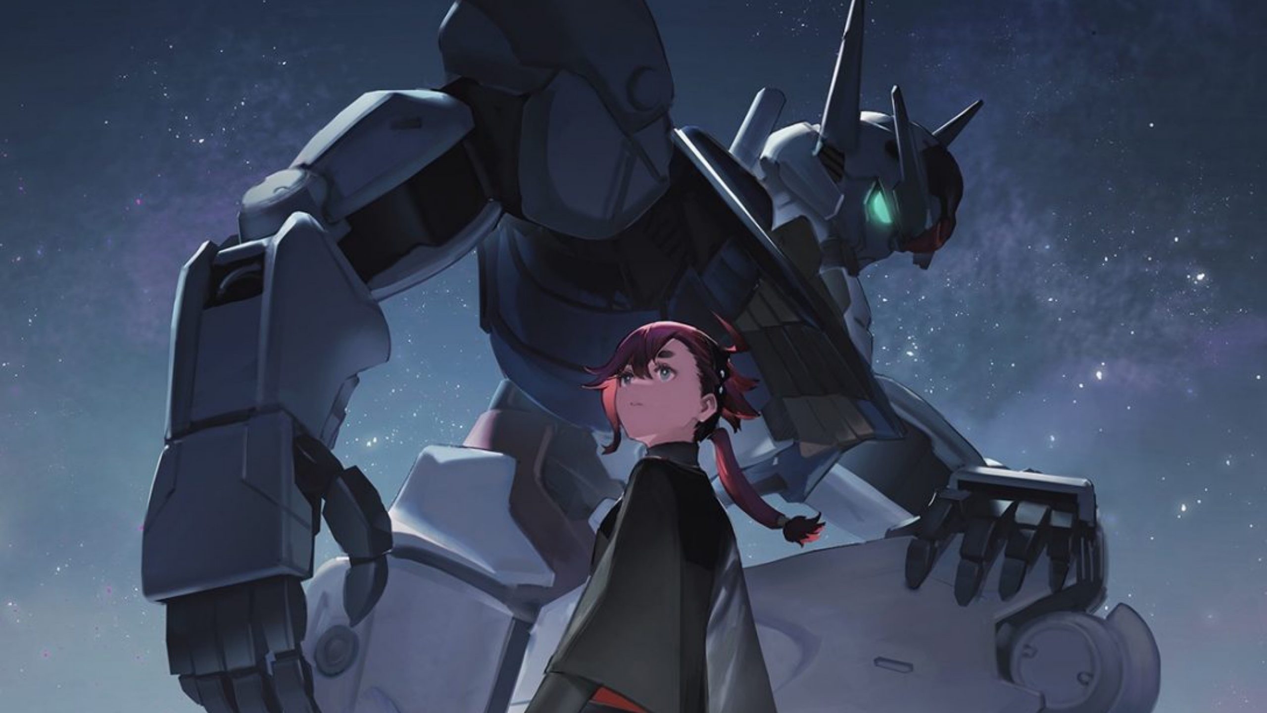 2560x1440 Gundam: The Witch from Mercury Releases Gundam Aerial Smartphone Wallpaper, Desktop