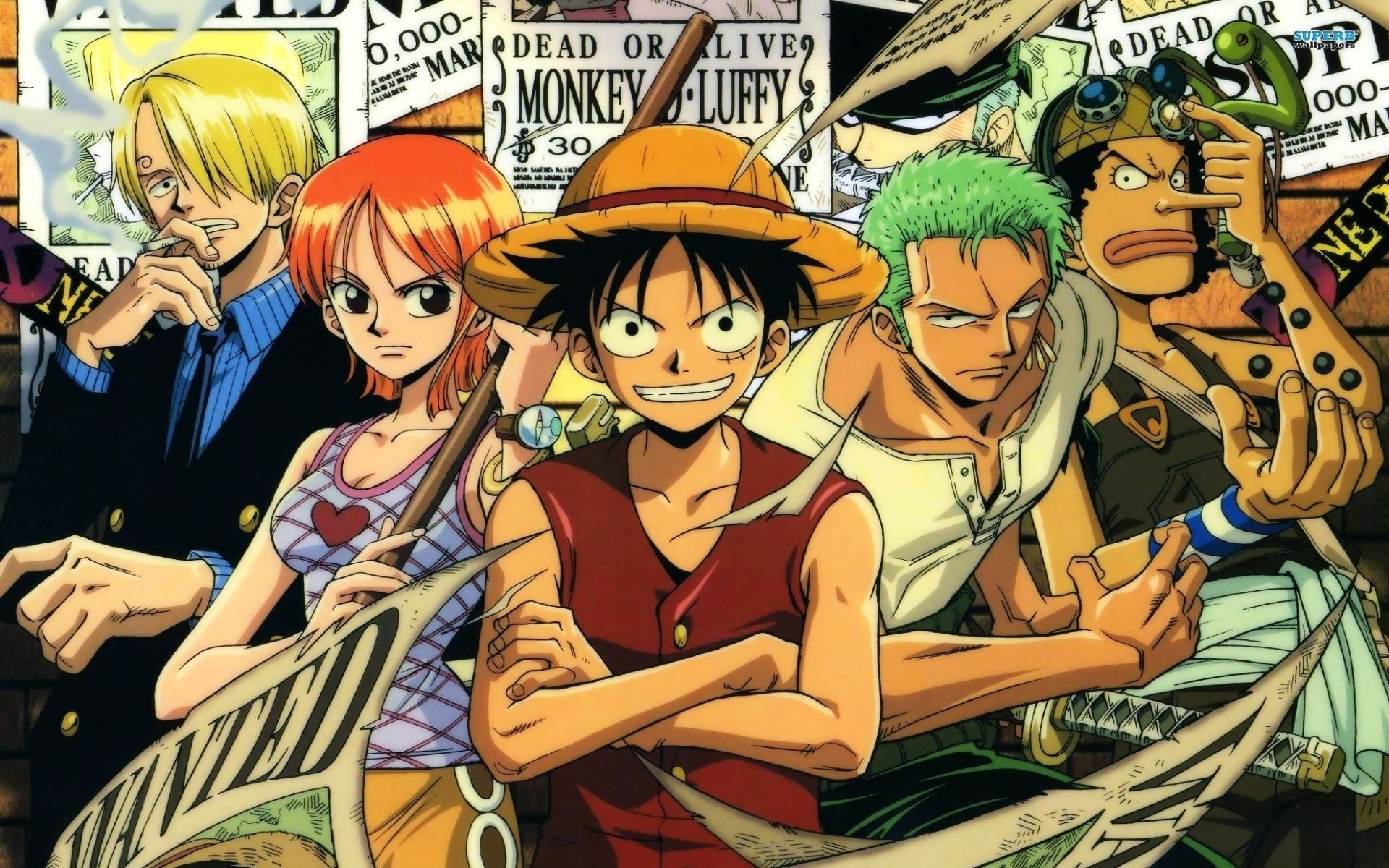 1920x1200 The Original 5. One piece episodes, One piece crew, One piece luffy, Desktop