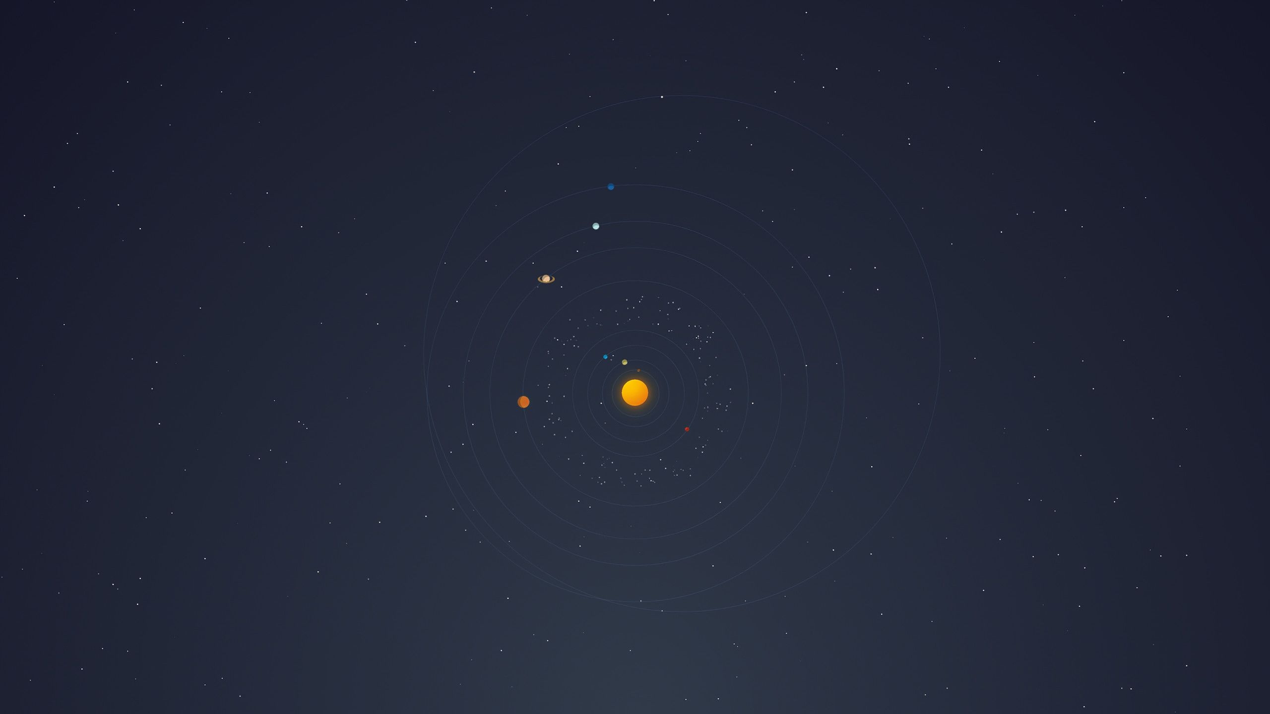 2560x1440 Solar System Minimal 4k 1440P Resolution HD 4k, Desktop