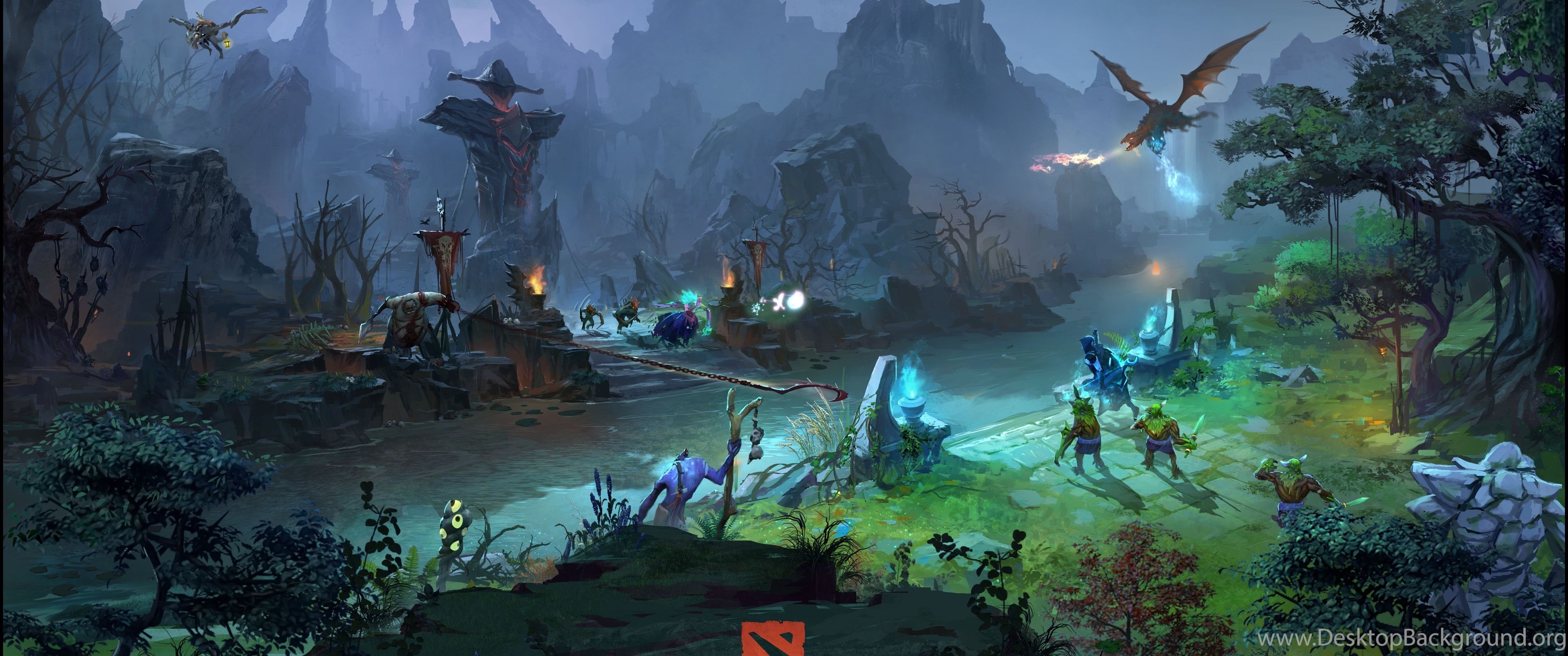 4100x1720 DotA 2 Computer Wallpaper, Desktop Background Desktop Background, Dual Screen