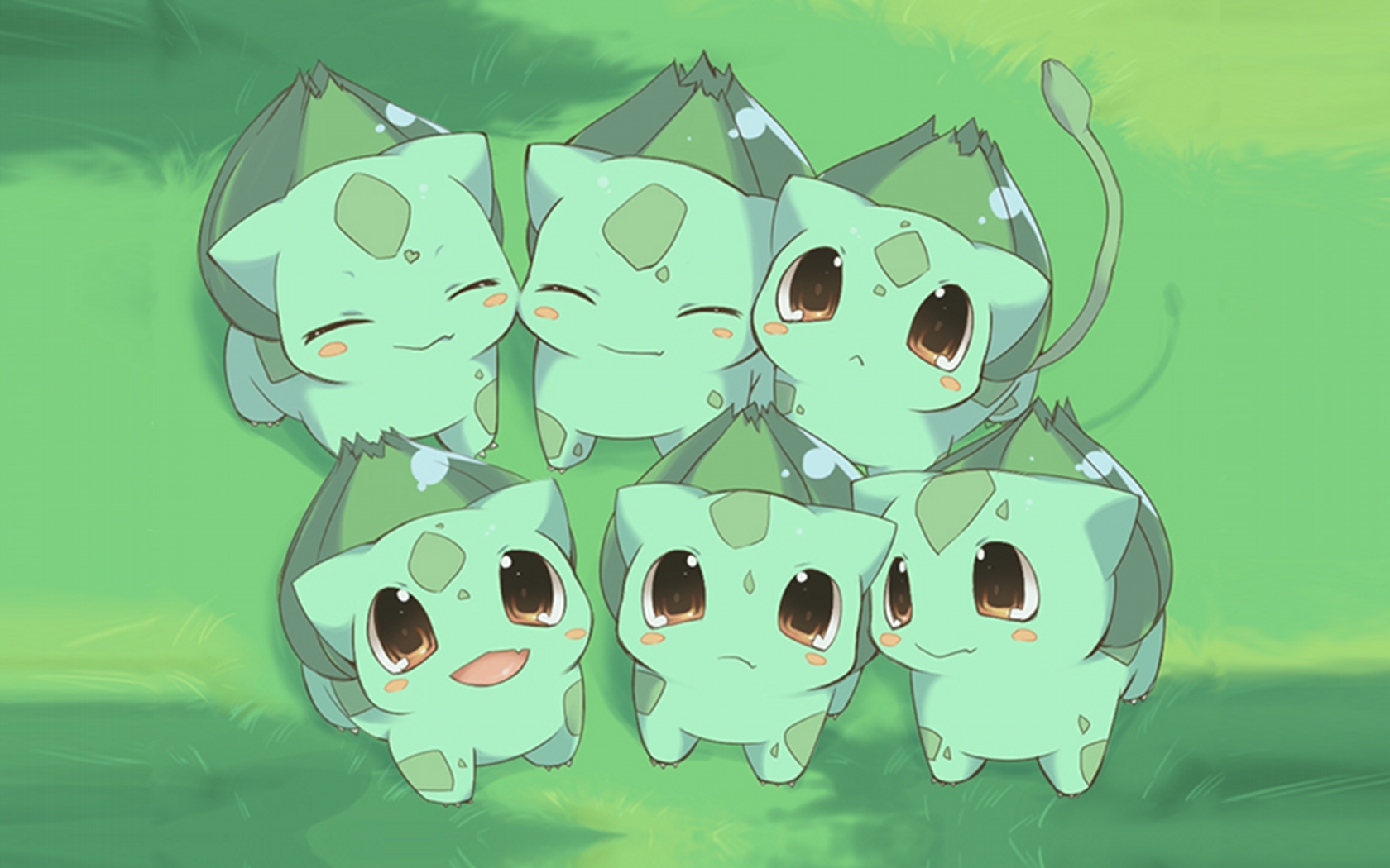 1680x1050 pokemon bulbasaur chibi  wallpaper, Desktop