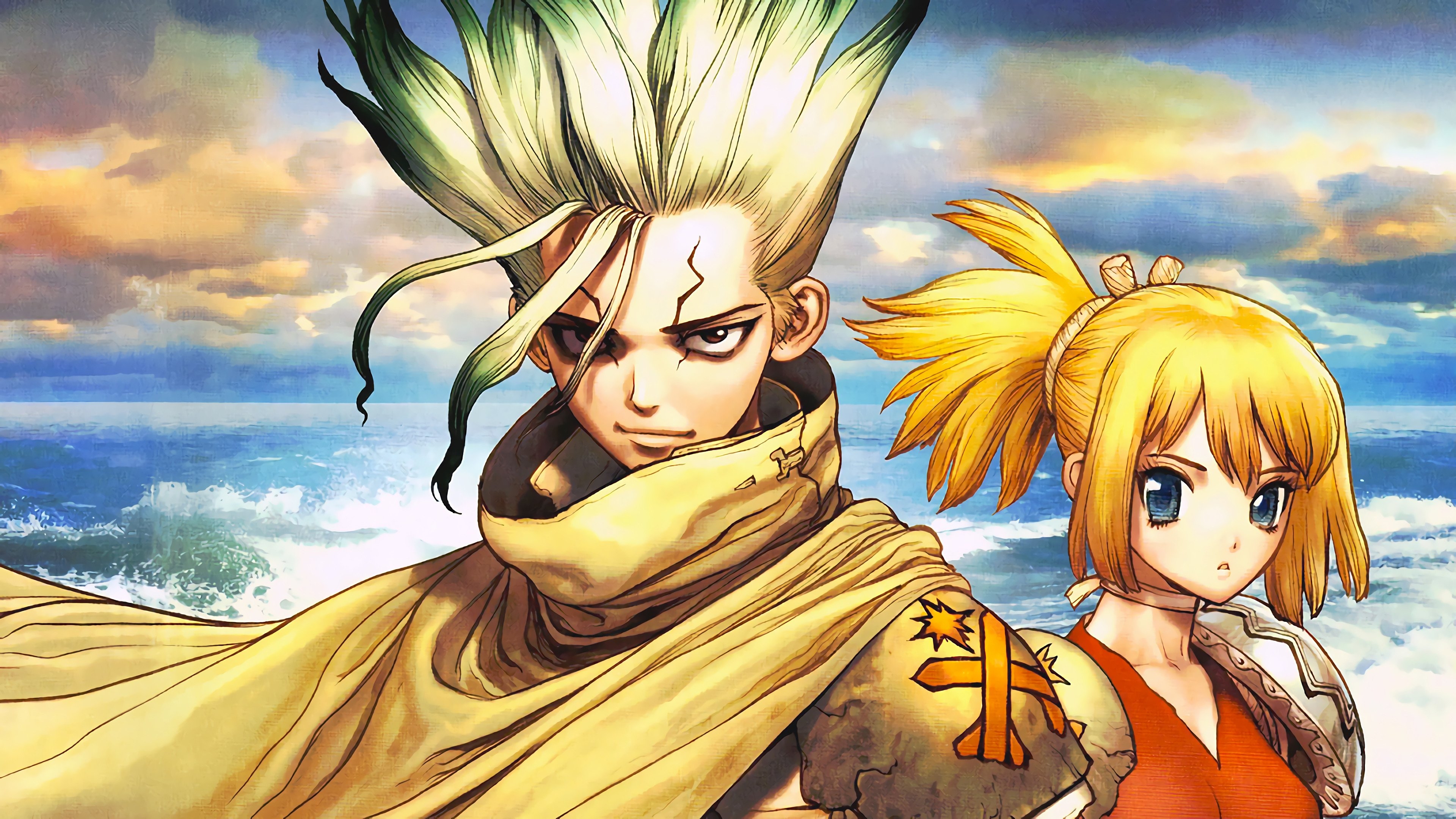 3840x2160 Dr. Stone Senku Ishigami Kohaku 4K Wallpaper, Desktop