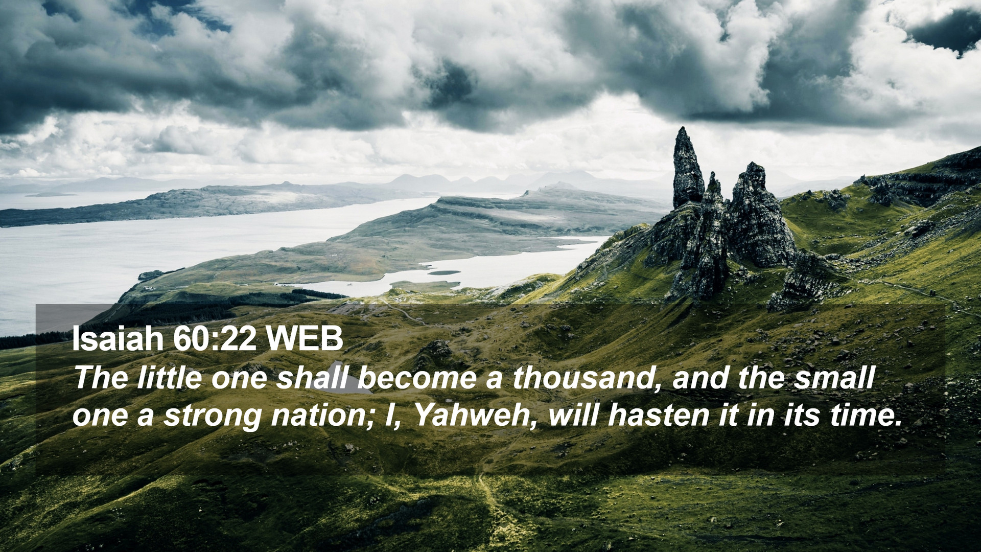 1920x1080 Isaiah 60:22 WEB Desktop Wallpaper little one shall become a thousand, Desktop