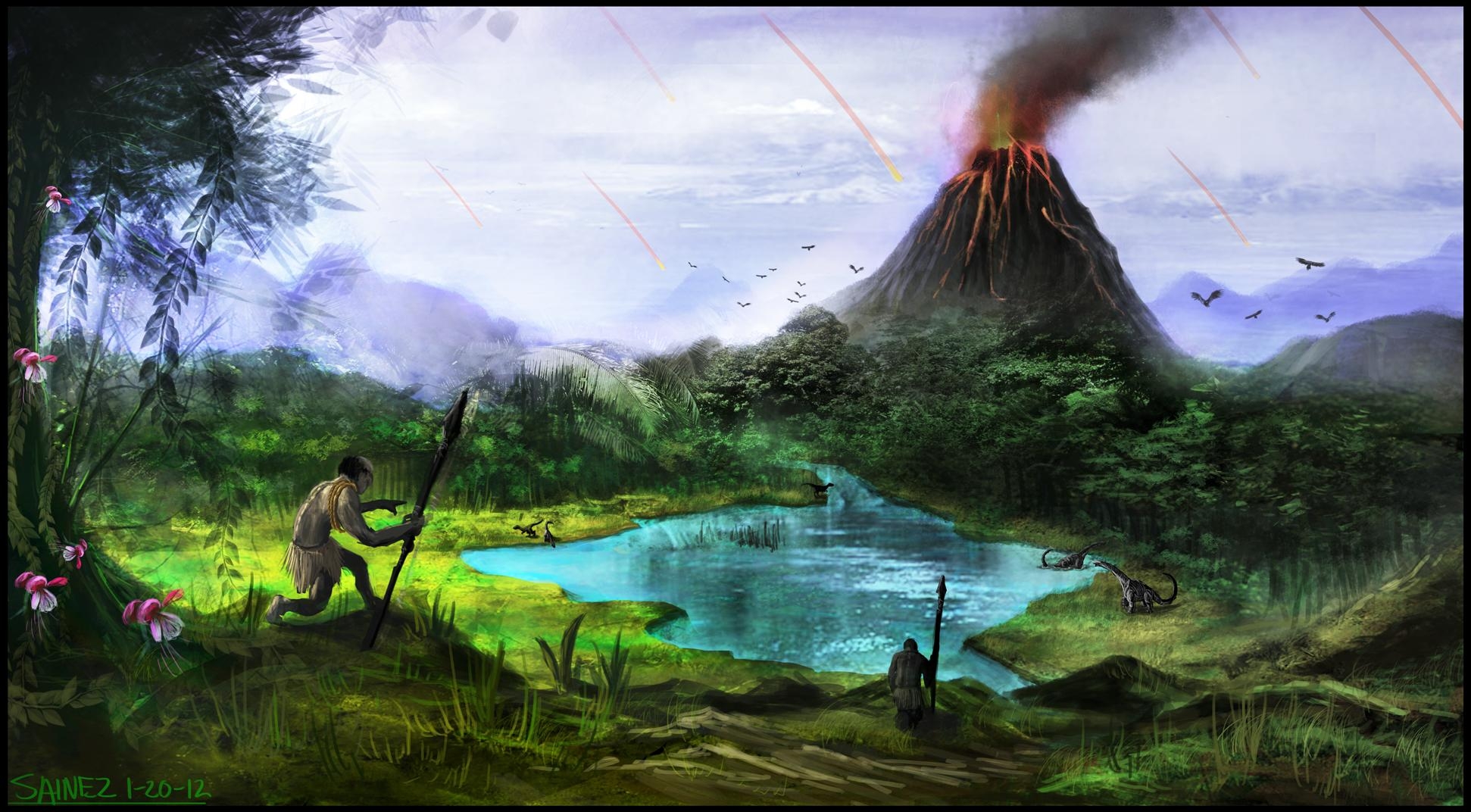 1950x1080 Prehistoric Valley, Desktop