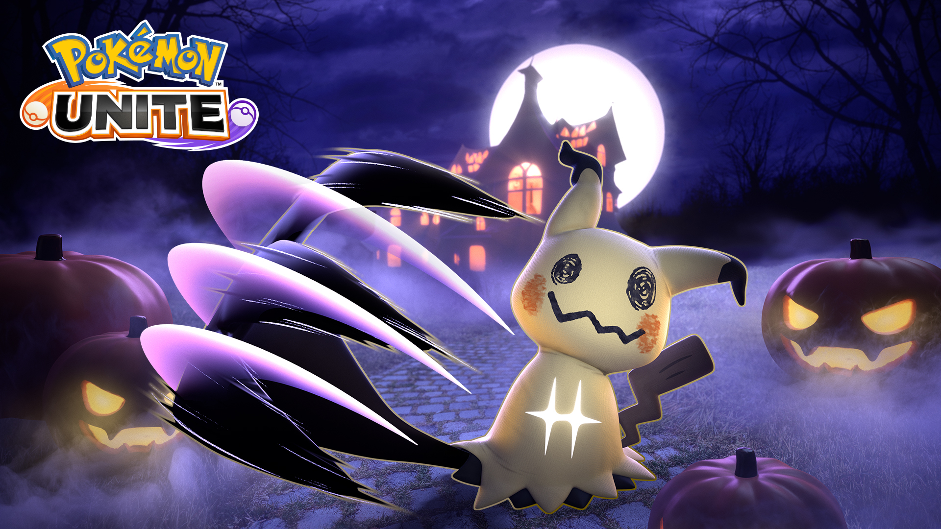 1920x1080 Pokémon UNITE spooky new competitor joins the fray soon! Mimikyu comes to #PokemonUNITE on October 19th, along with a Halloween event! Get ready for a frightfully good time!, Desktop