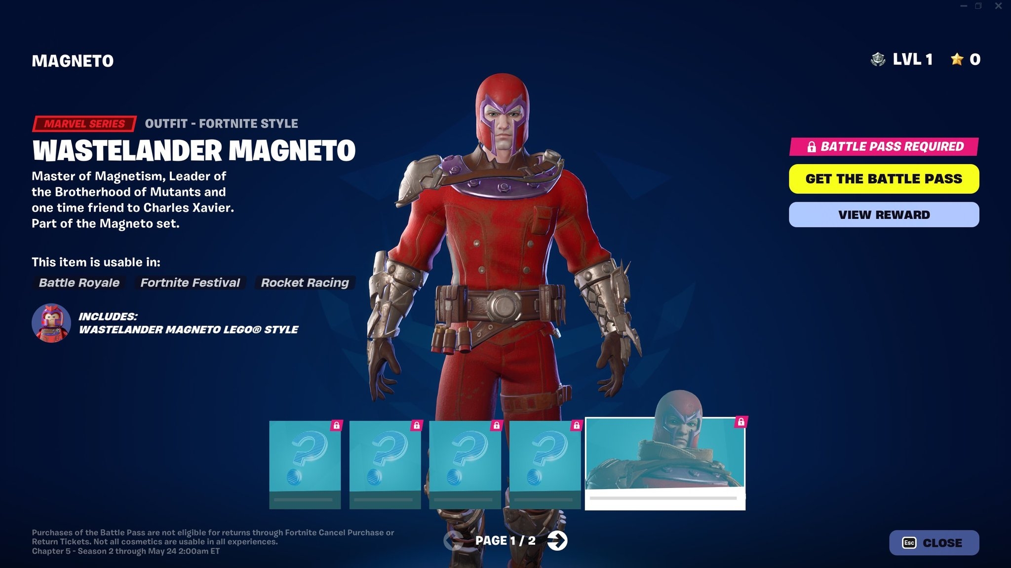 2050x1160 Wastelander Magneto Fortnite wallpaper, Desktop