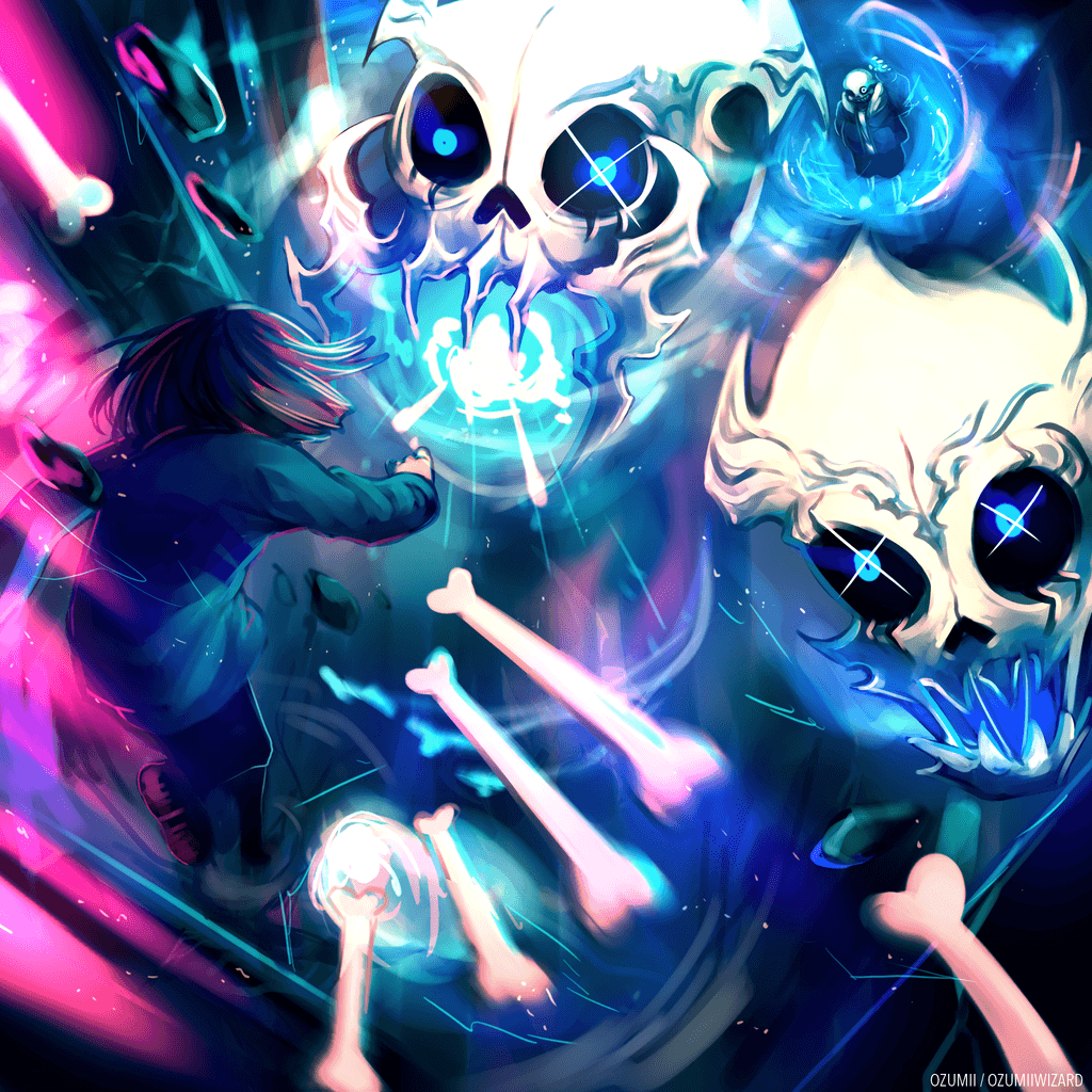 1030x1030 Genocide! Frisk Chara And Genocide! Sans. Artist Ozumii, Phone