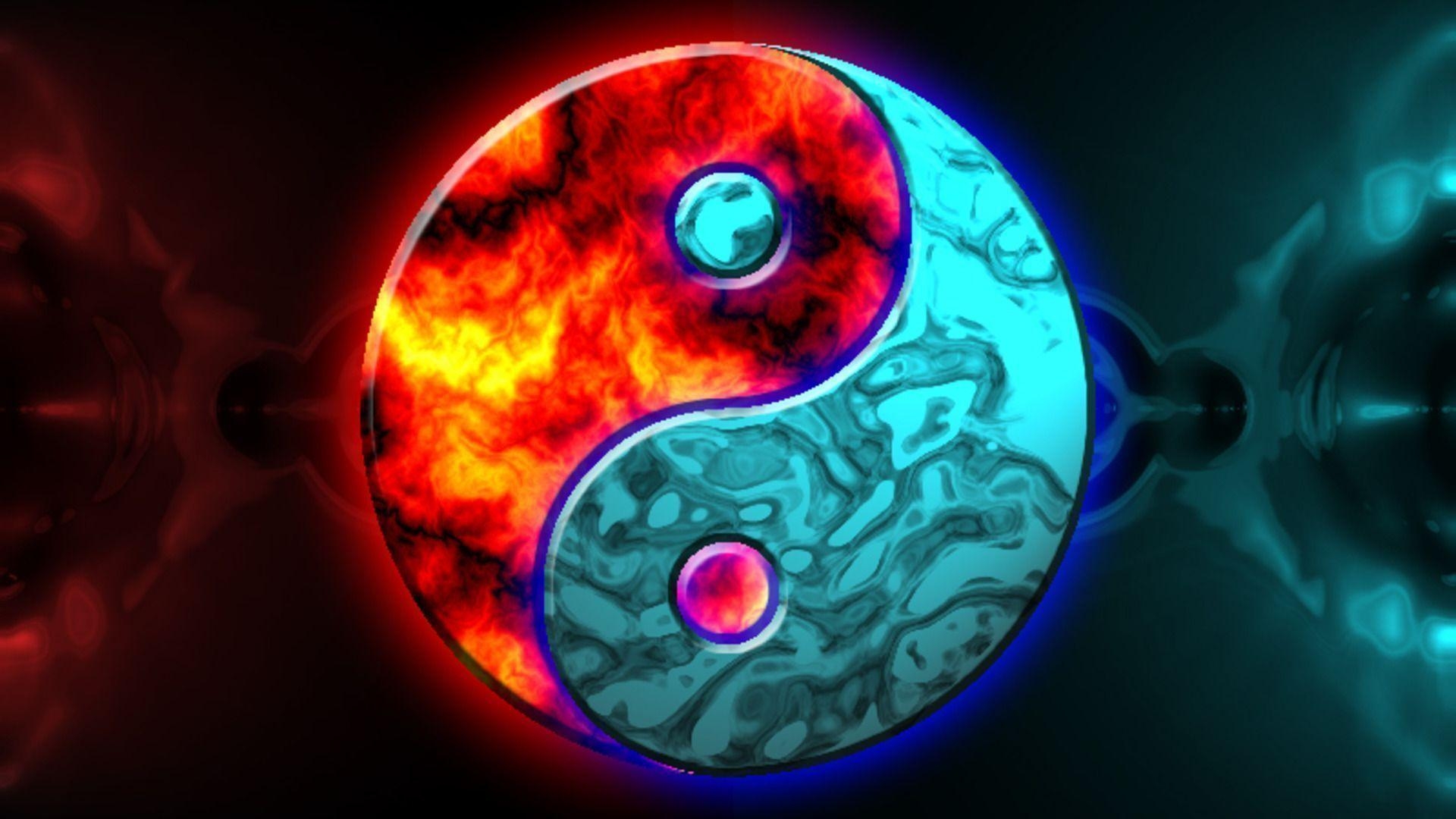 1920x1080 Red Blue Yin Yang HD Wallpaper Desktop Background Free, Desktop