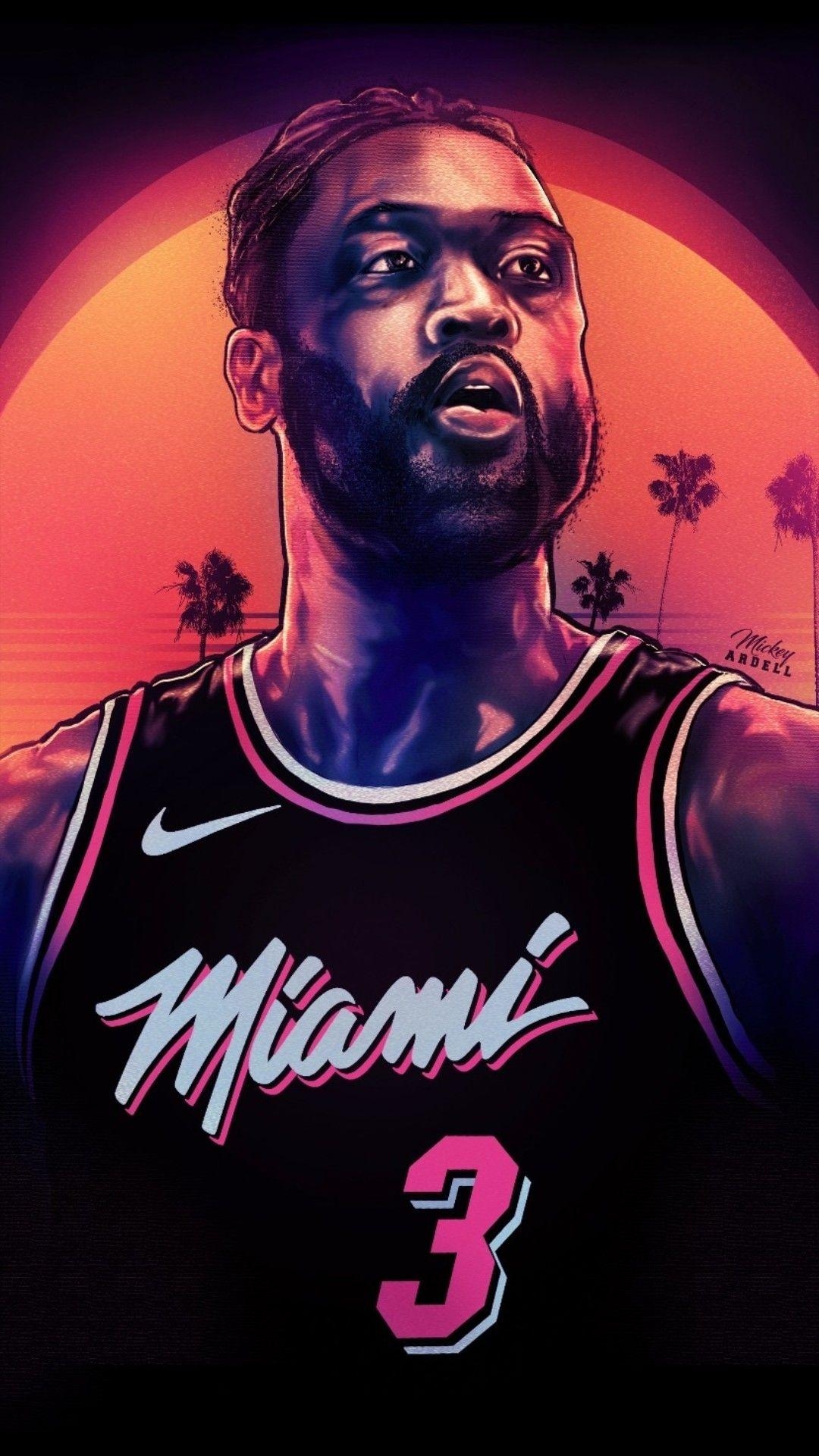 1080x1920 Dwayne Wade wallpaper. Nba basketball art, Best nba players, Nba mvp, Phone