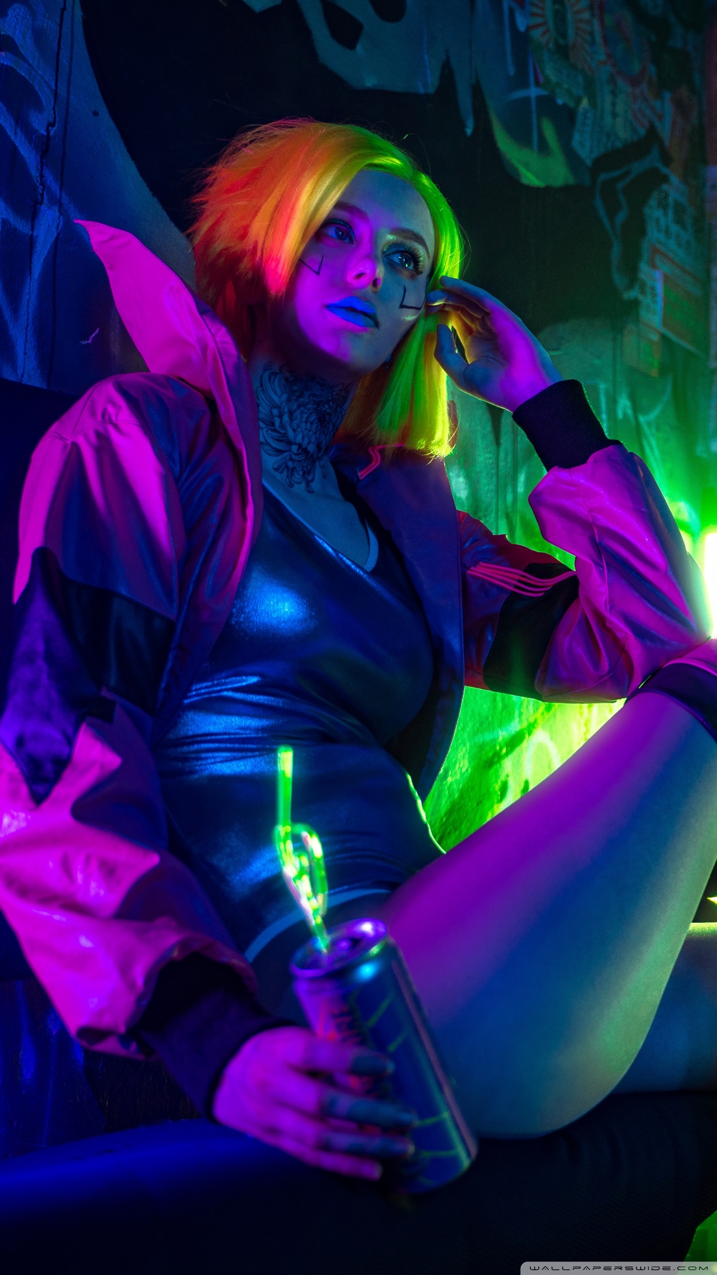 1440x2560 Cyberpunk Girl Cosplay Ultra HD Desktop, Phone