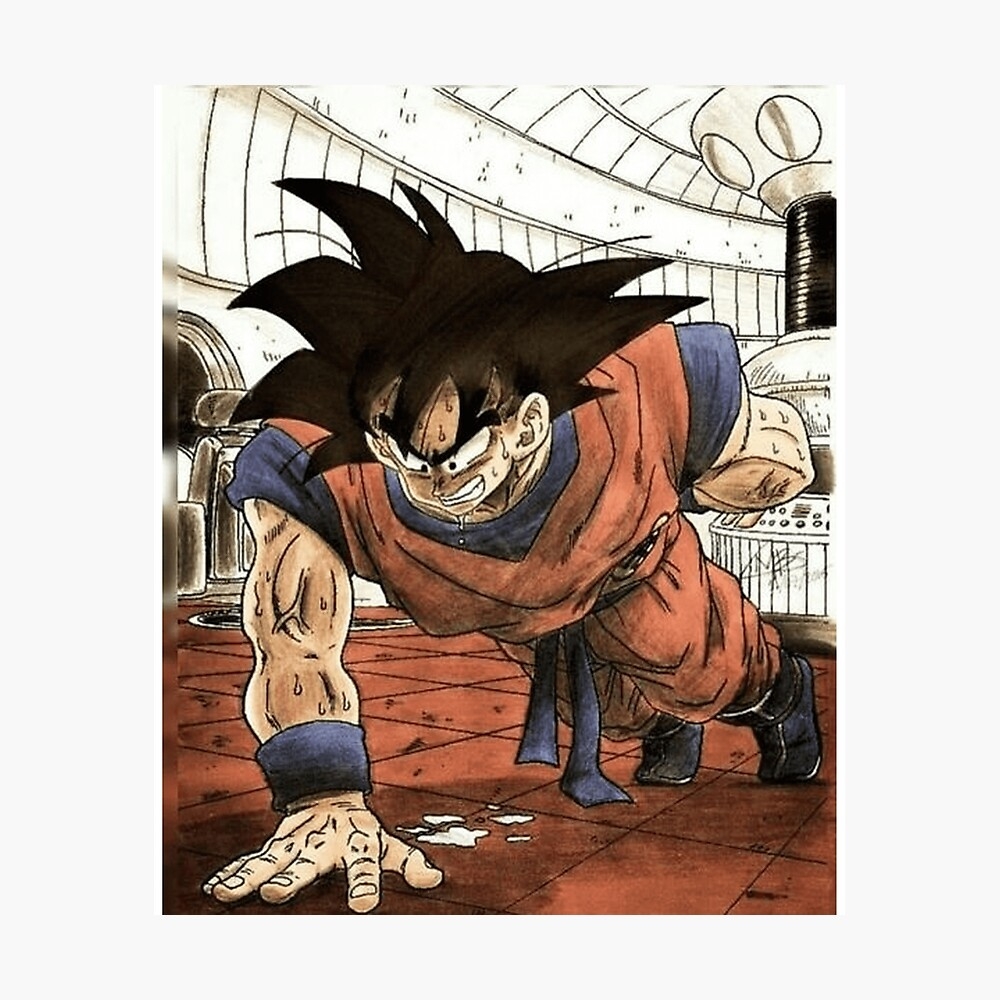 1000x1000 Dragon Ball working out Poster, Phone