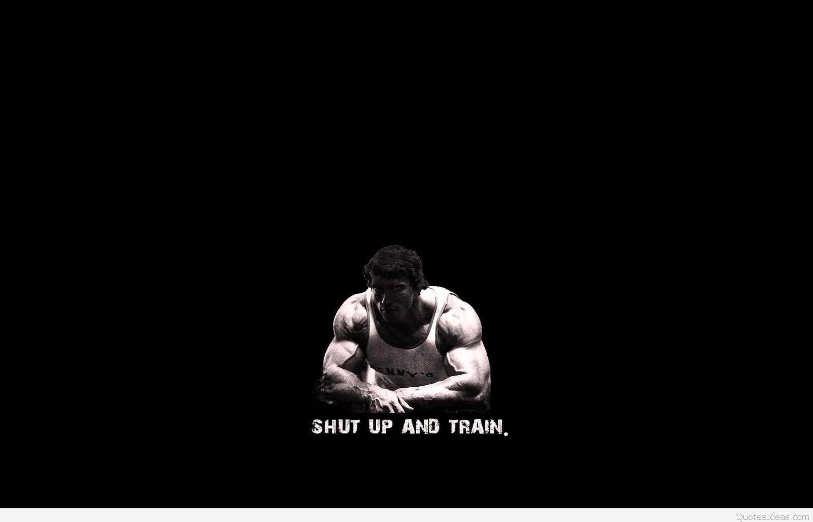 1600x1030 Shut up and train quote wallpaper, Desktop