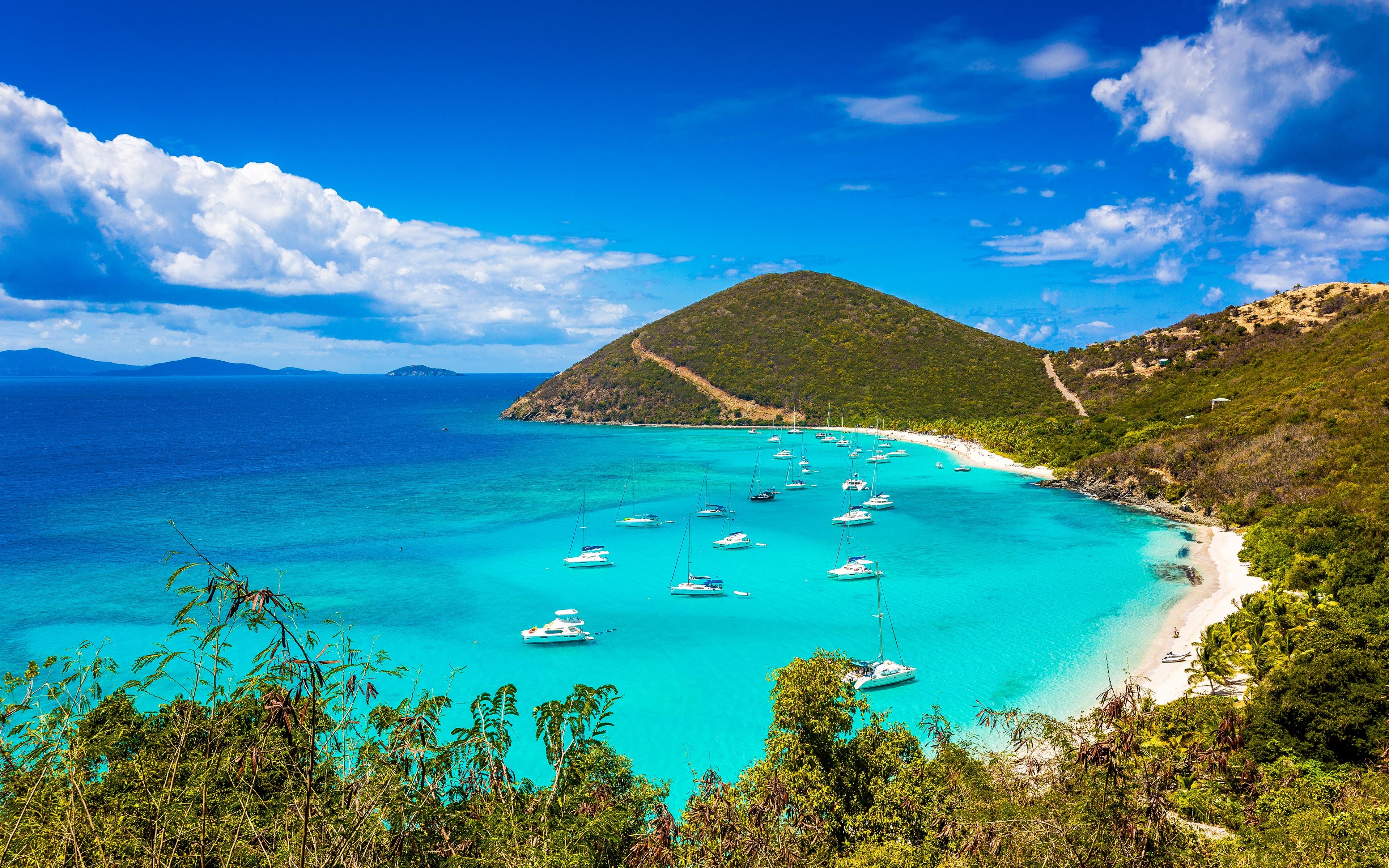 3840x2400 Wallpaper Jost Van Dyke, British Virgin Islands, 4K, World, Desktop