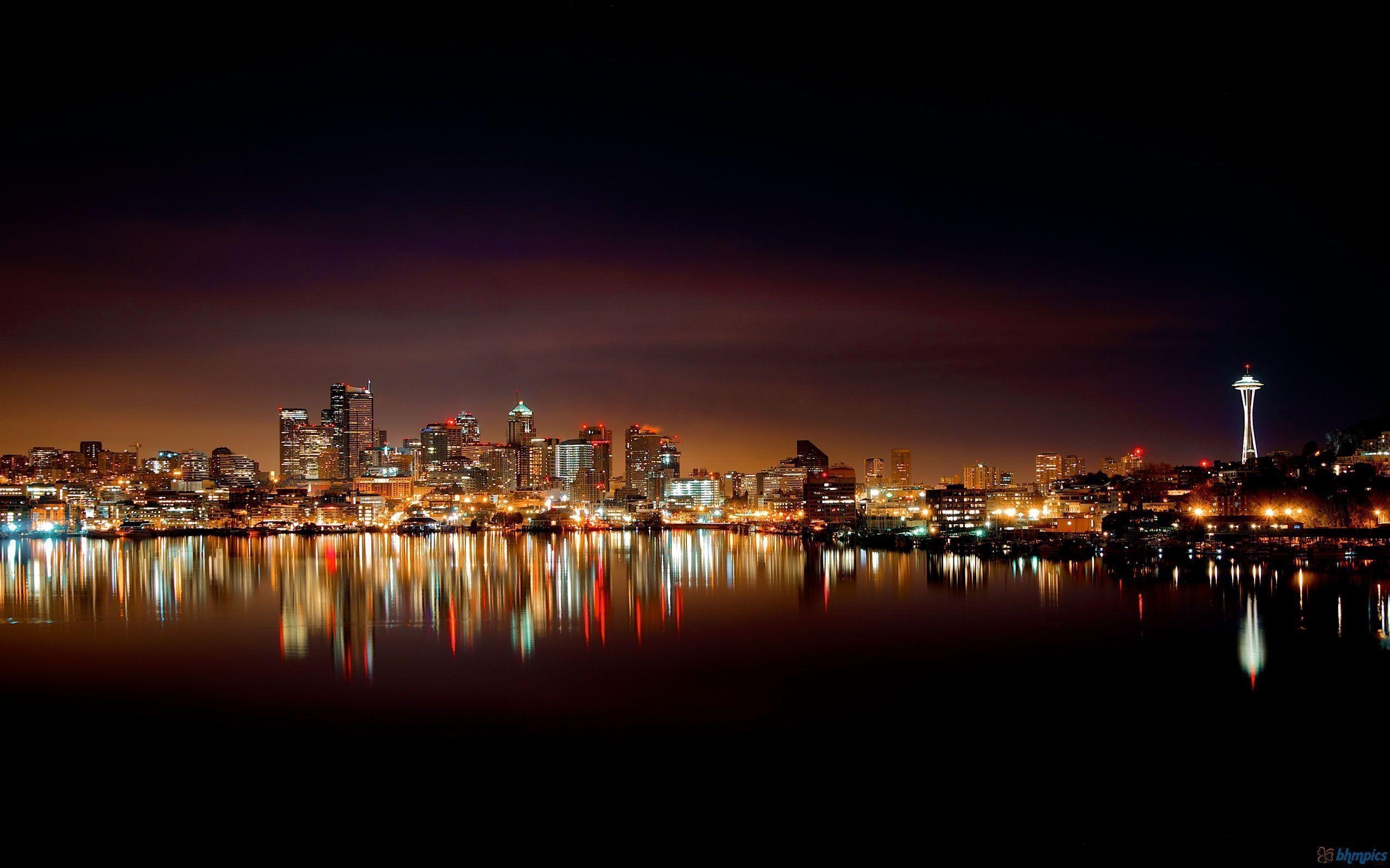 2560x1600 Seattle Skyline At Night Wallpaper 2560×1600 HD Wallpaper, HD Pro, Desktop