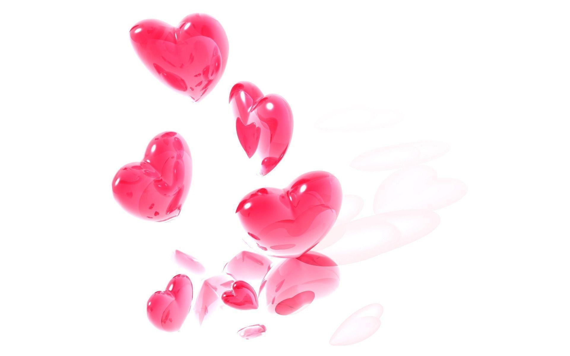 1920x1200 Pink Hearts Flying widescreen wallpaper. Wide, Desktop