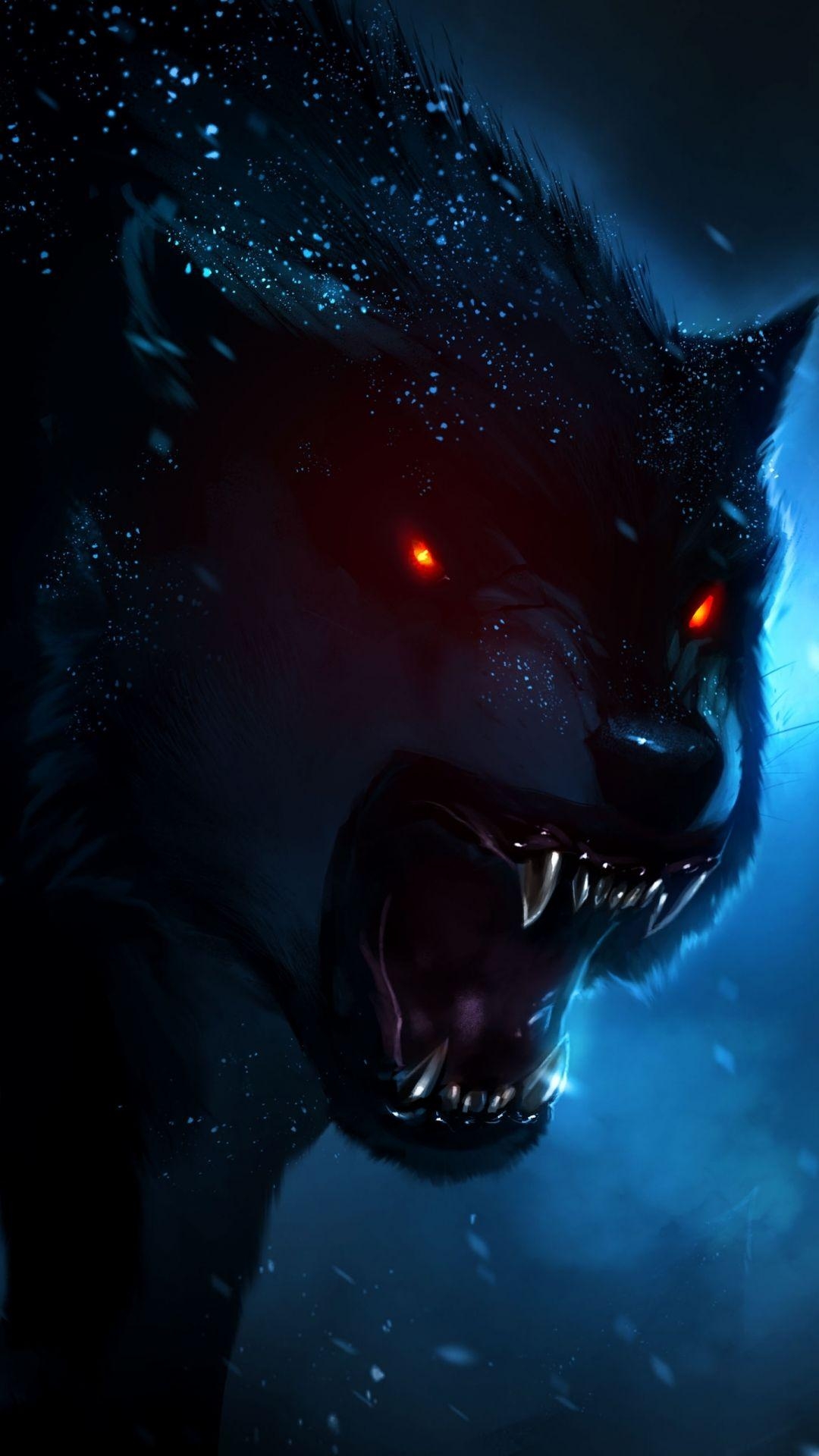 1080x1920 scary wolf, Phone