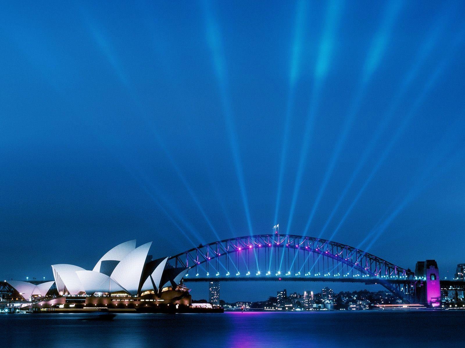 1600x1200 Sydney Opera House at Dusk Wallpaper, Desktop