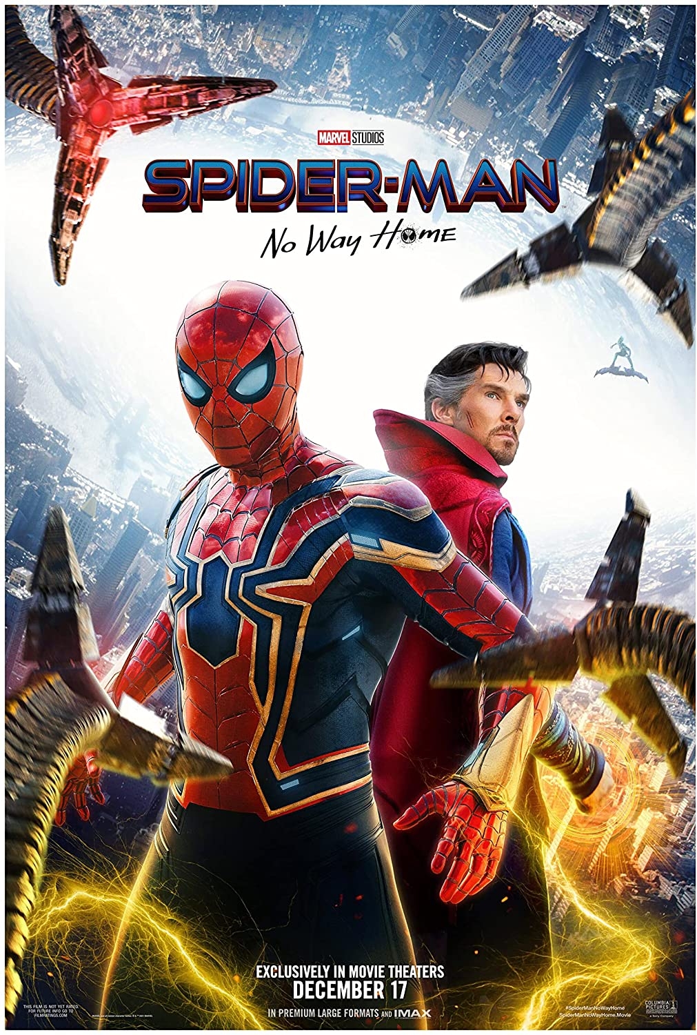 1020x1500 Spider Man No Way Home Movie Poster Glossy Print Photo Wall Art Stars Zendaya Benedict Cumberbatch Tom Holland Sizes 8x10 11x17 16x20 22x28 24x36 27x40 (24x36 Inches): Posters & Prints, Phone