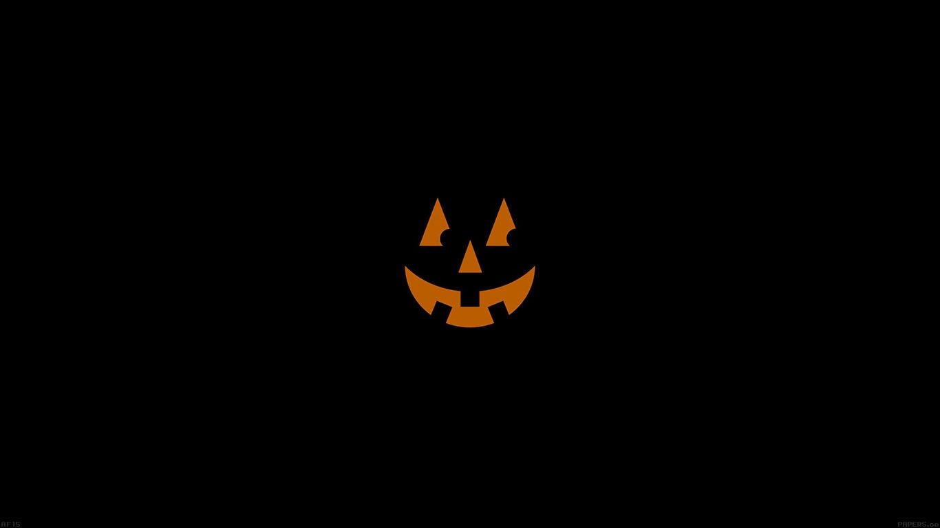 1370x770 wallpaper for desktop, laptop. pumpkin smile halloween minimal, Desktop