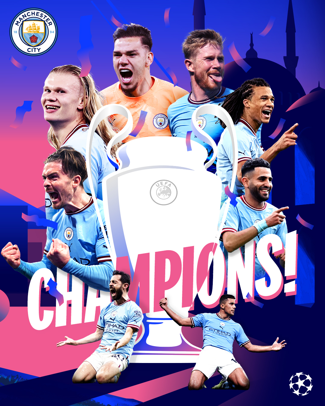 1080x1350 Manchester City UEFA Champions League 2023 Champions, Phone