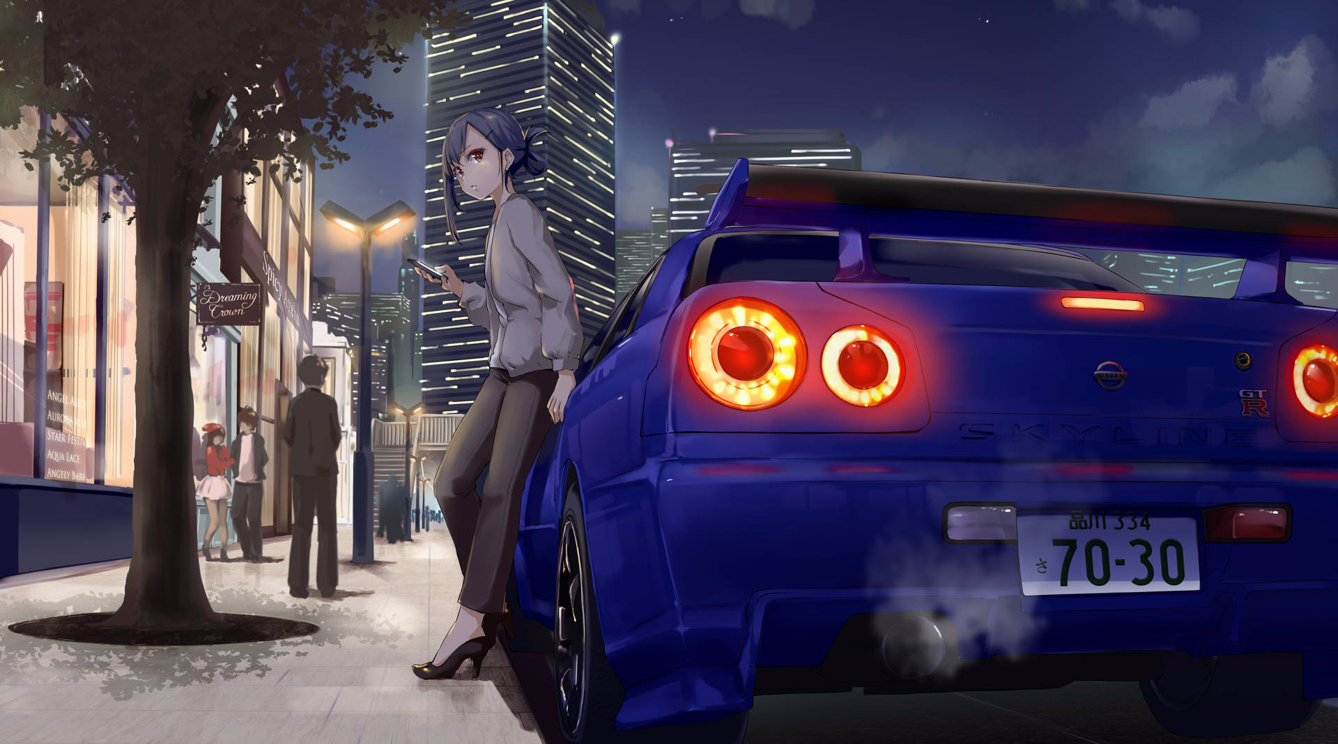 1920x1070 Car Anime Wallpaper, Desktop