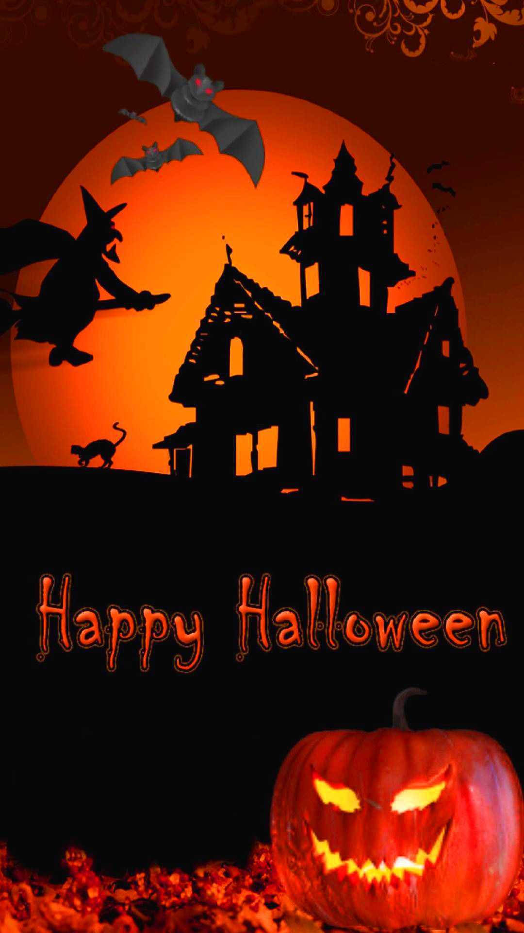 1080x1920 Download free Haunted House Halloween, Phone