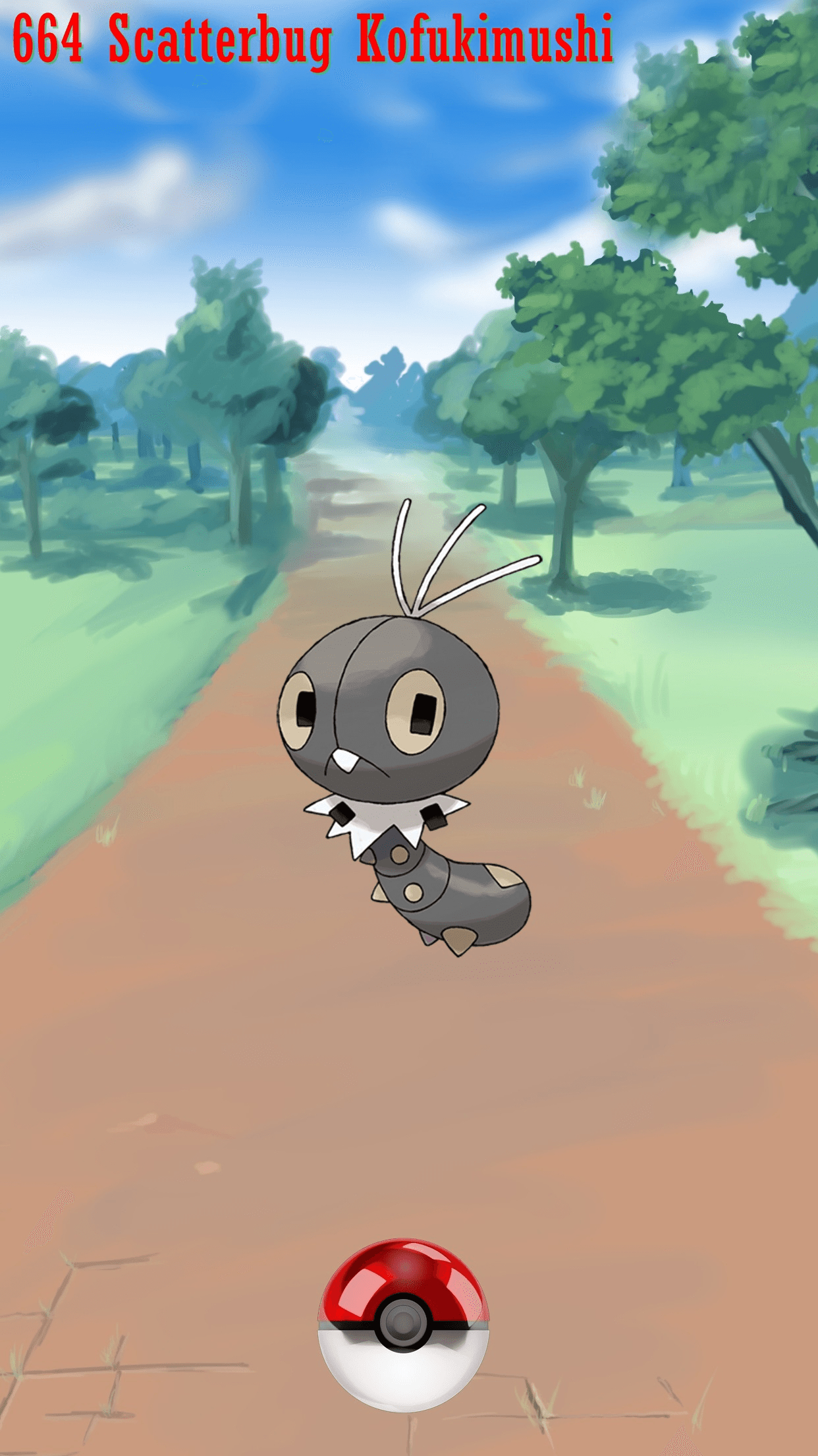 1250x2210 Street Pokeball Scatterbug Kofukimushi, Phone