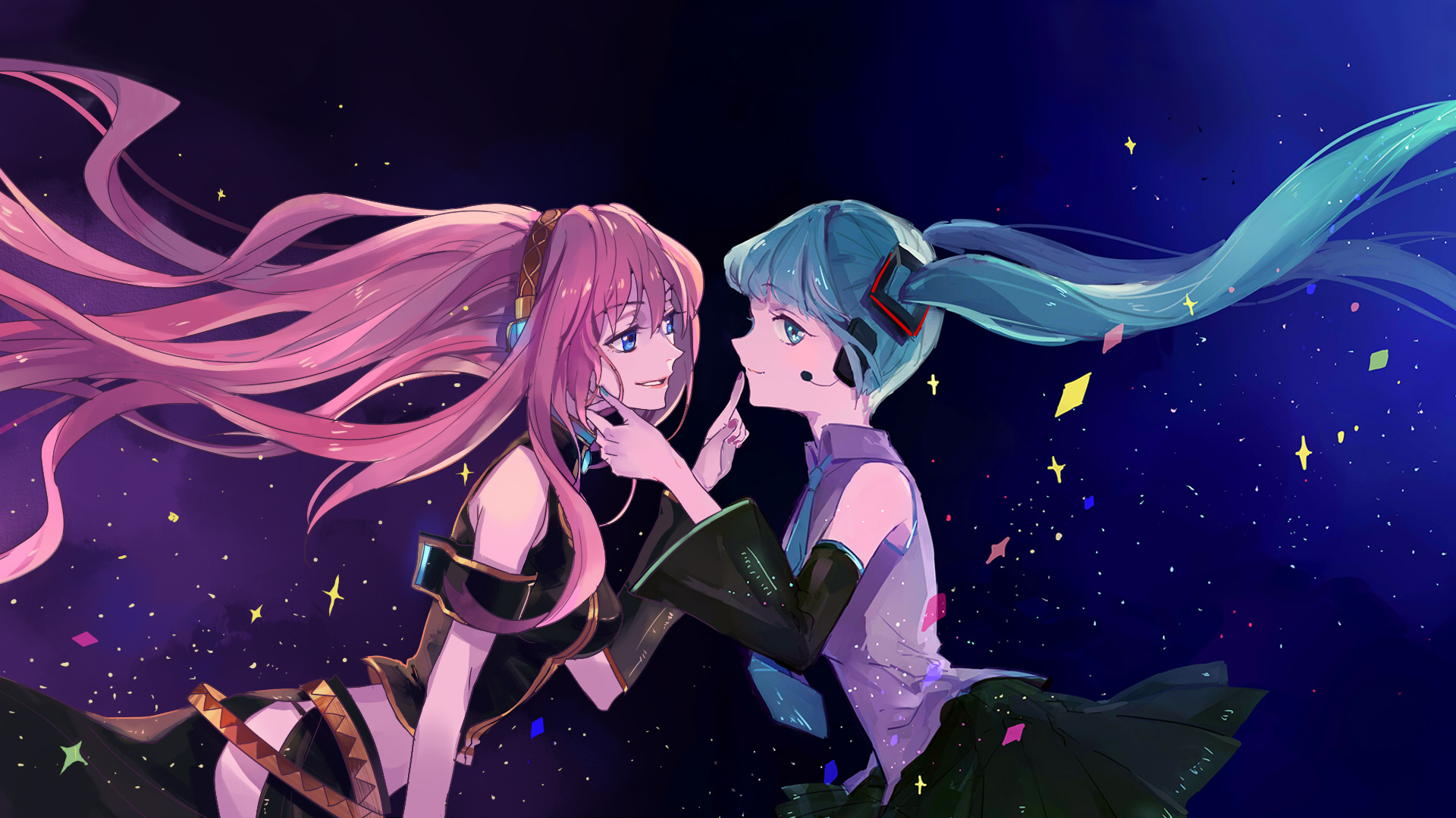 1920x1080 anime, Anime Girls, Hatsune Miku, Megurine Luka, Vocaloid Wallpaper HD / Desktop and Mobile Background, Desktop