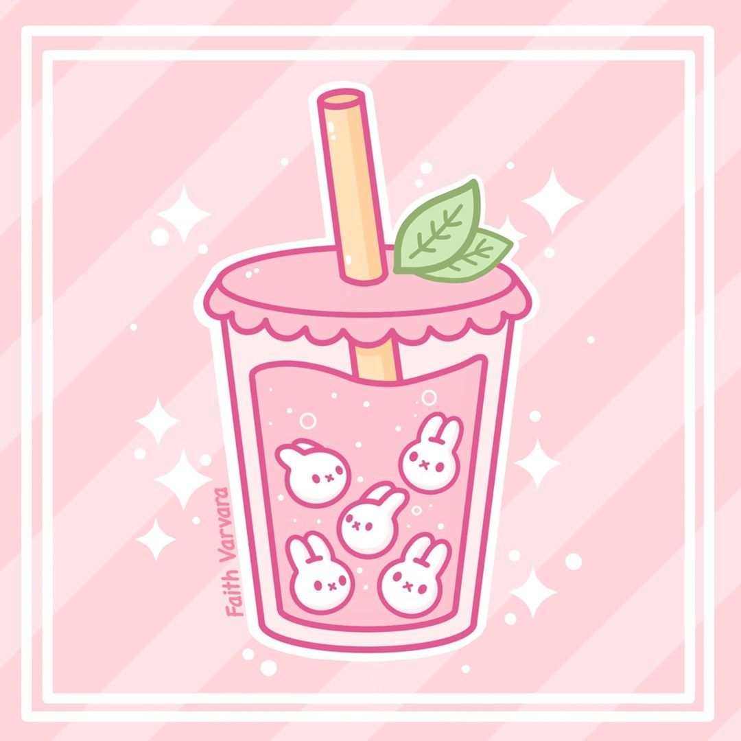 1080x1080 Otafest Booth 1C on Instagram: “I thought I'd do a little Boba Bunny bubble tea to go along with. Cute kawaii drawings, Cute animal drawings kawaii, Cute stickers, Phone