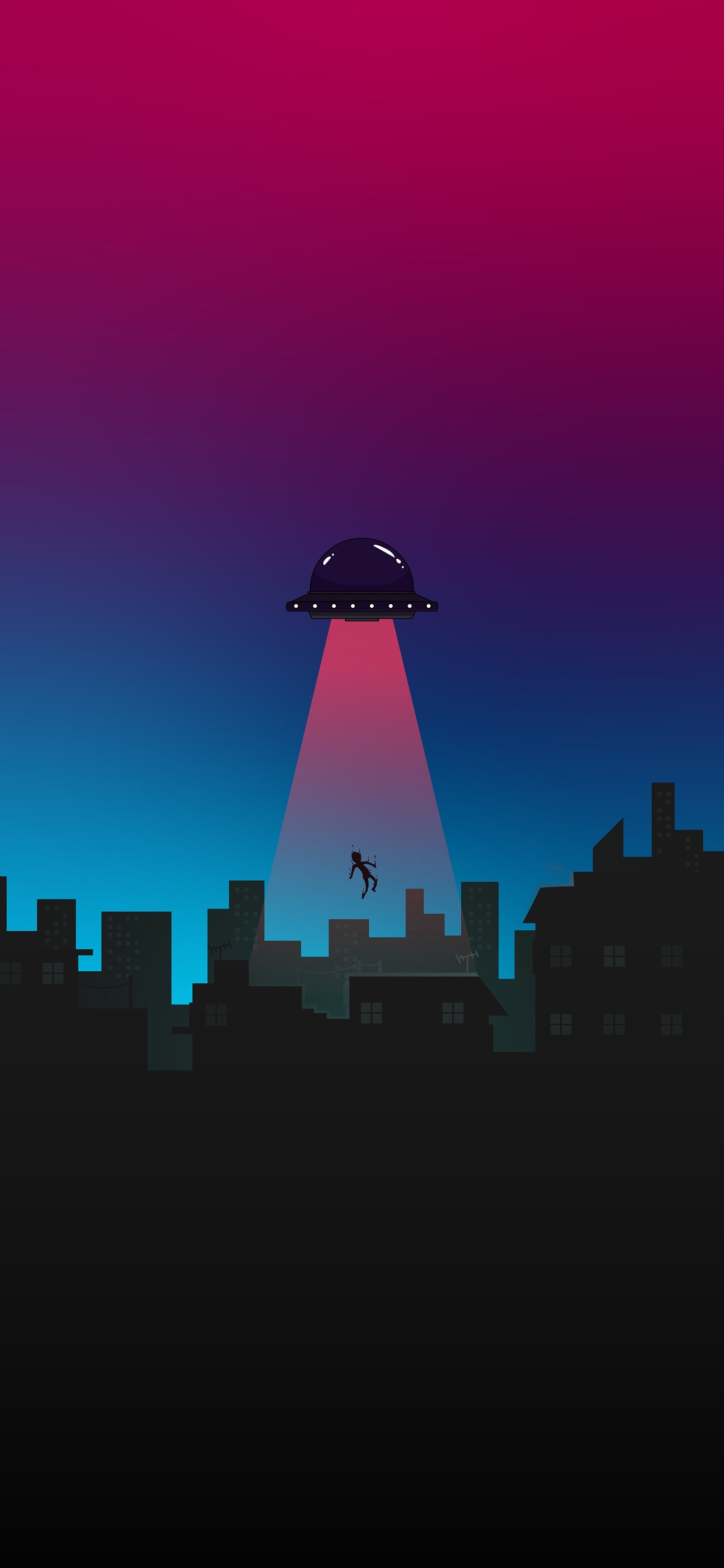 1390x3000 UFO Abduction Wallpaper 4K L Phone Wallpaper Digital, Phone