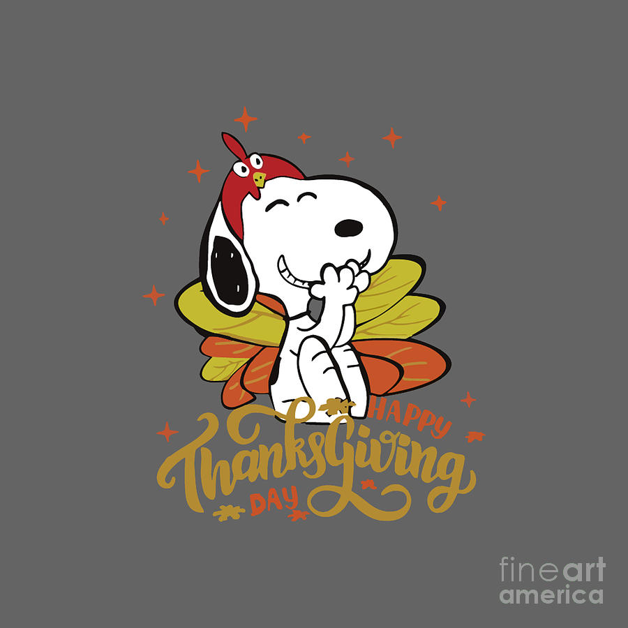 900x900 Happy thanksgiving snoopy Digital Art, Phone