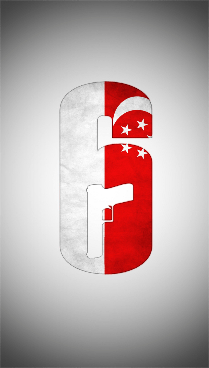 730x1280 Rainbow Six: Siege Singapore Flag and SAF Camo Logo Wallpaper, Phone