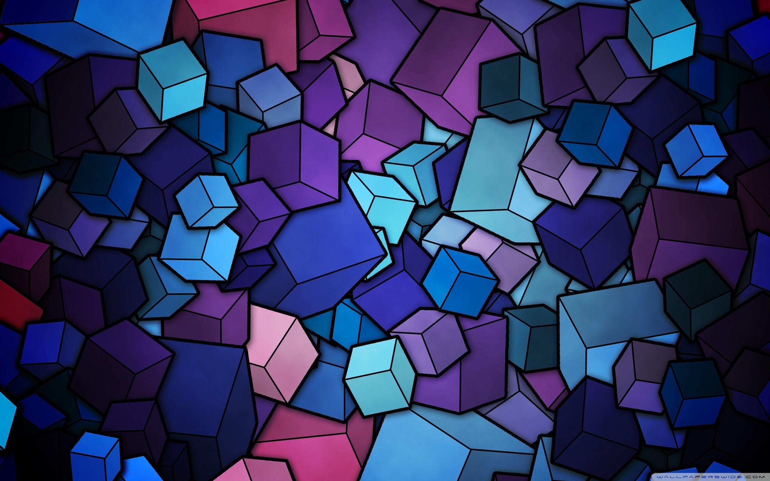 2560x1600 Blue Cubes ❤ 4K HD Desktop Wallpaper for 4K Ultra HD TV • Dual, Desktop