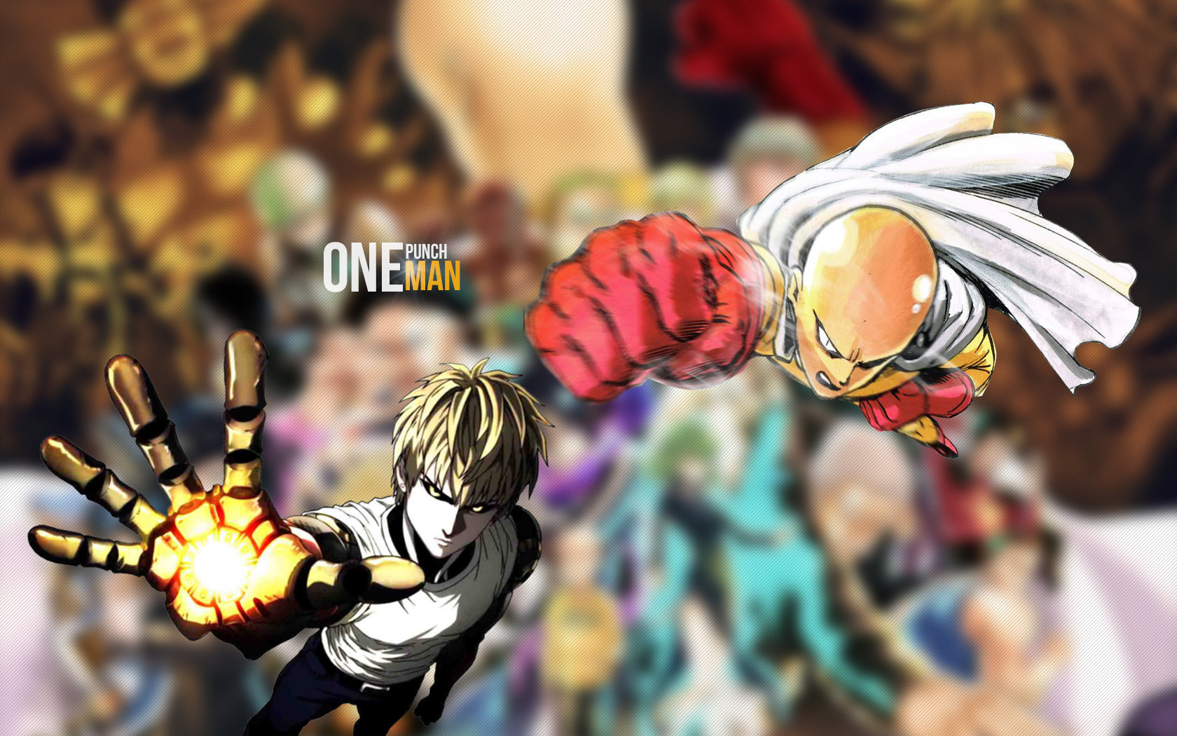 1680x1050 One Punch Man Wallpaper Genos Saitama by dommy. Daily Anime Art, Desktop