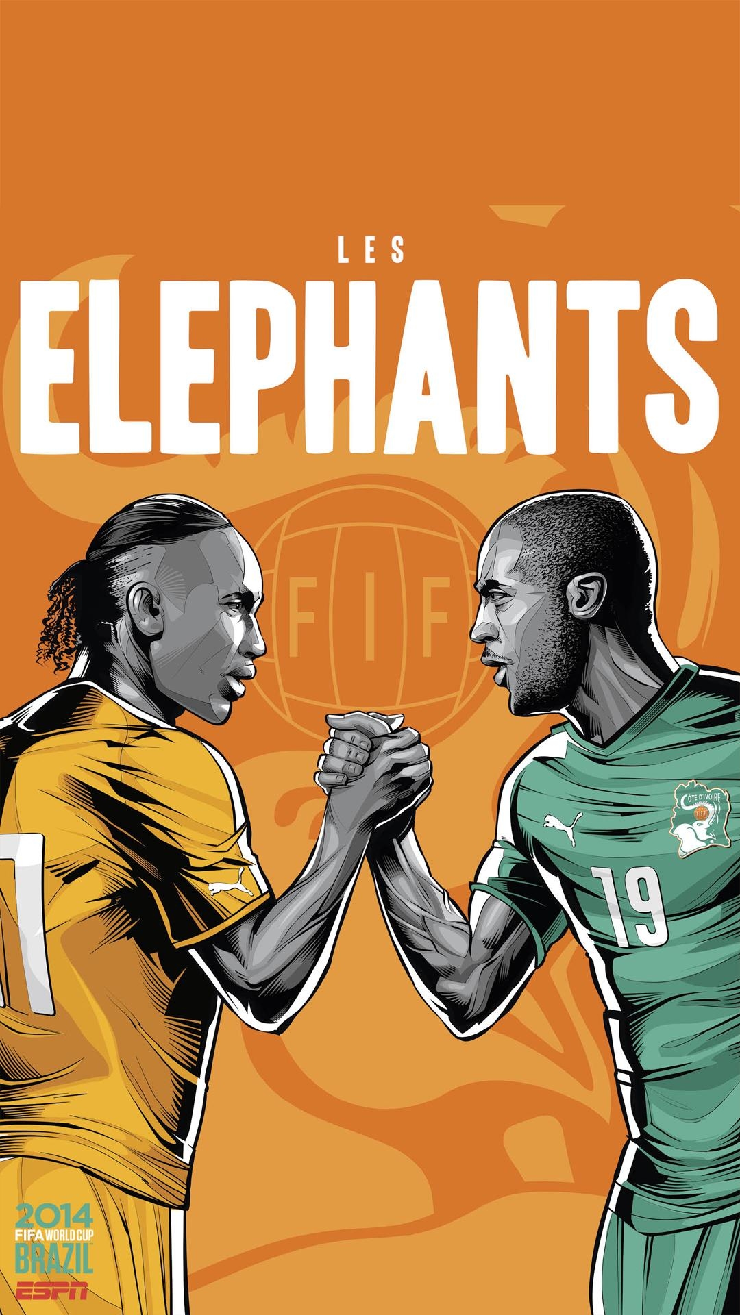 1080x1920 Brazil World Cup 2014 Ivory Coast htc one wallpaper, Phone