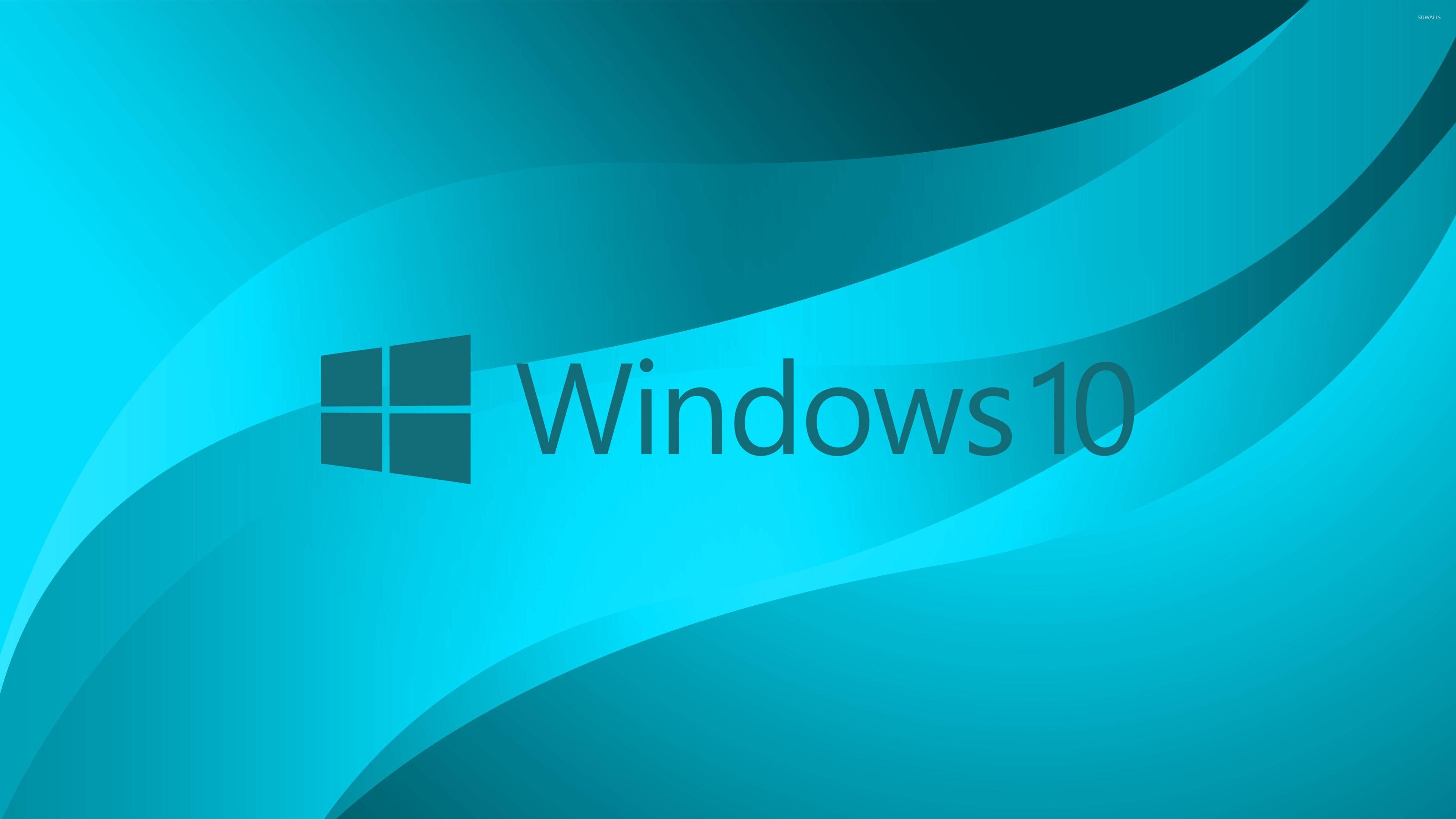 3840x2160 Windows 10 blue text logo on light blue wallpaper wallpaper, Desktop