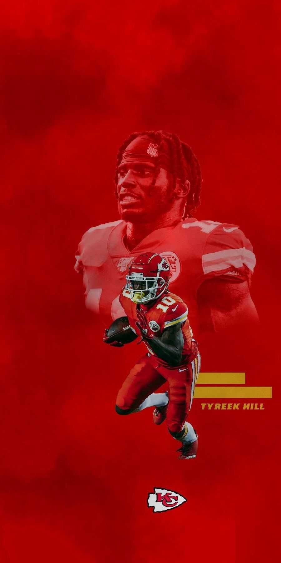 900x1800 Tyreek Hill Wallpaper Discover more catch, cheetah, Chiefs, color rush, cool wallpaper.. Chiefs wallpaper, Kansas city nfl, Nfl football art, Phone