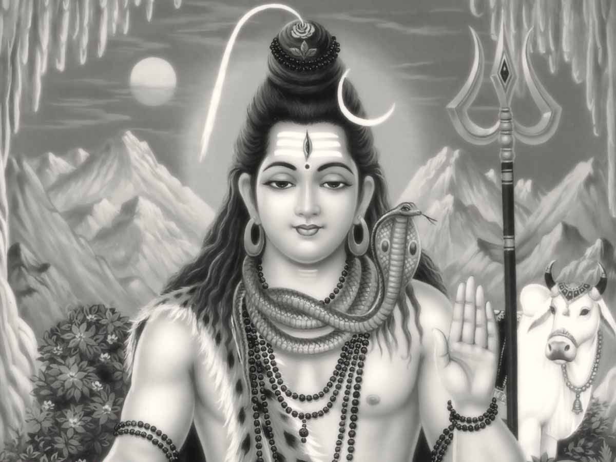 1200x900 Lord Of Rudra Black And White Picture Shiva Full HD Black And White, Desktop