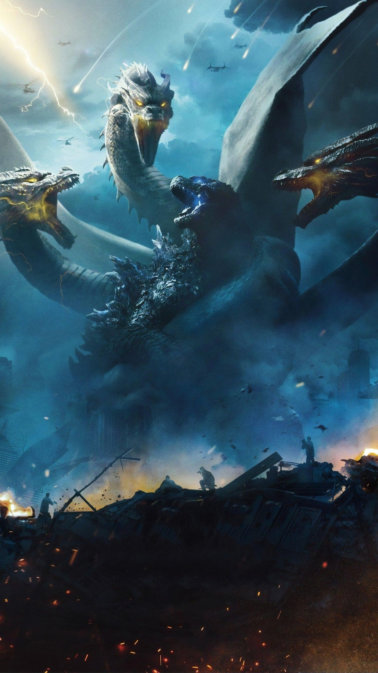 1440x2560 Godzilla King of the Monsters King.hdwallpaper.in, Phone