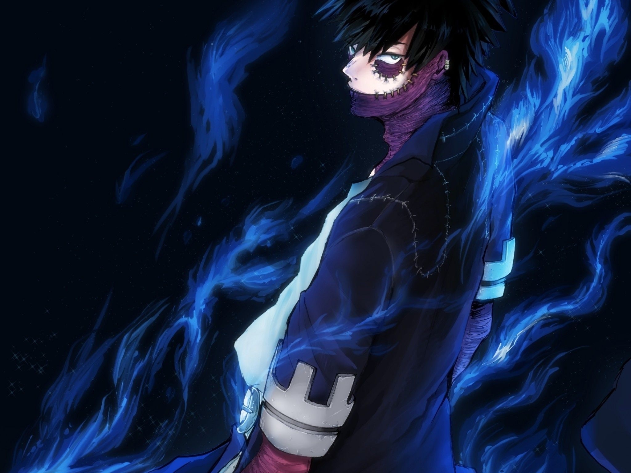 2050x1540 Download  Dabi, Boku No Hero Academia, Black Hair, Magic Wallpaper for Ainol Novo 9 Spark, Desktop