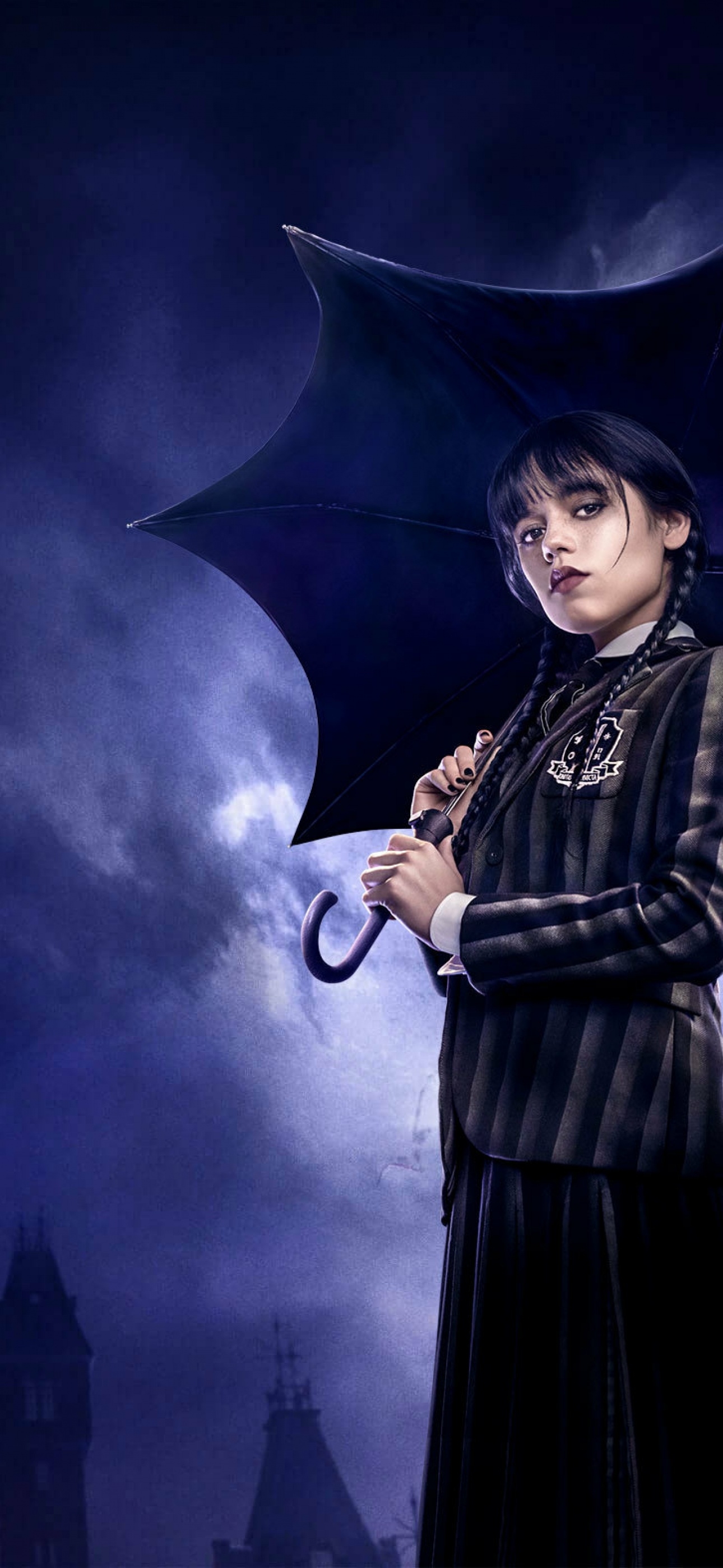 1290x2800 Jenna Ortega as Wednesday Addams Wallpaper 4K, Netflix series, Movies, Phone