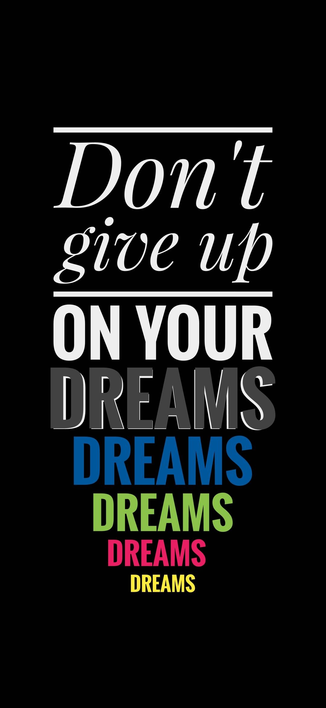 1080x2340 Don't Give Up, Phone