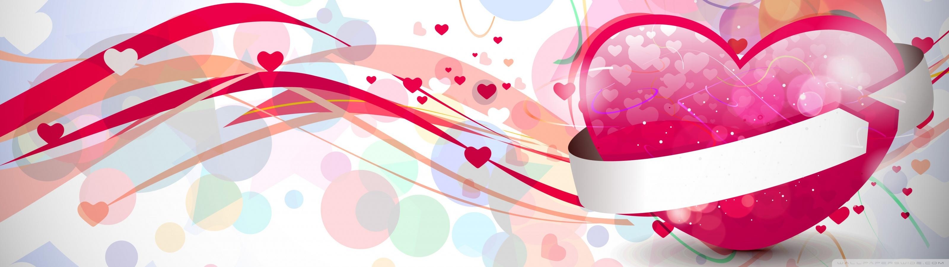 3200x900 Valentines Day Background Ultra HD Desktop Background, Dual Screen