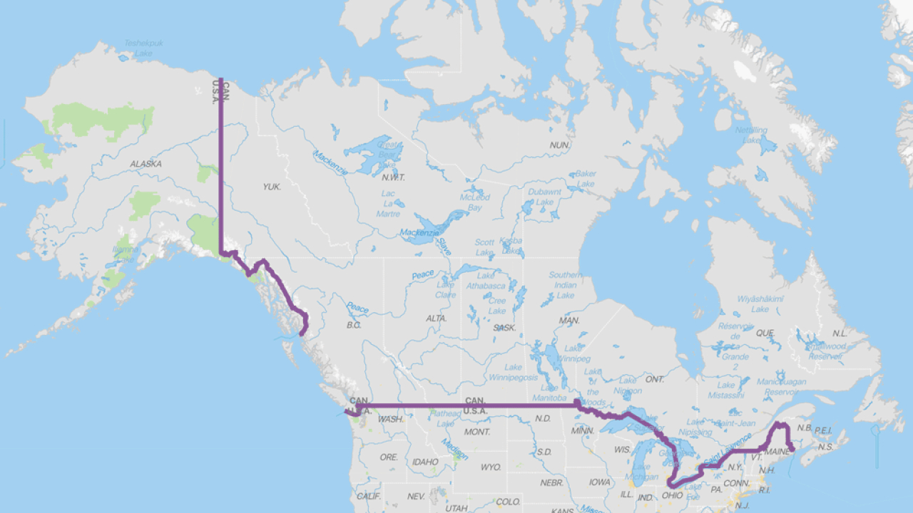 1280x720 Interesting Geography Facts About The US Canada Border, Desktop