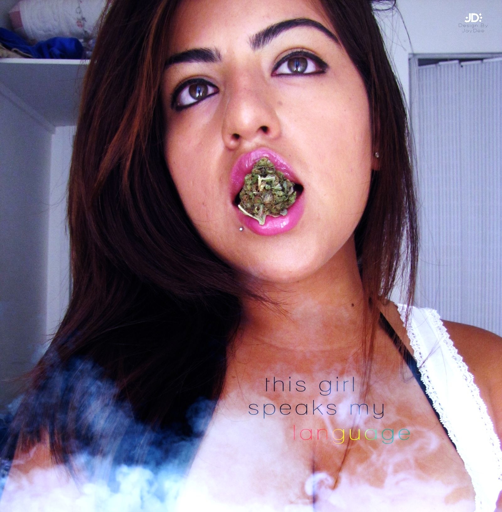 1600x1640 Girl Weed Wallpaper, Phone