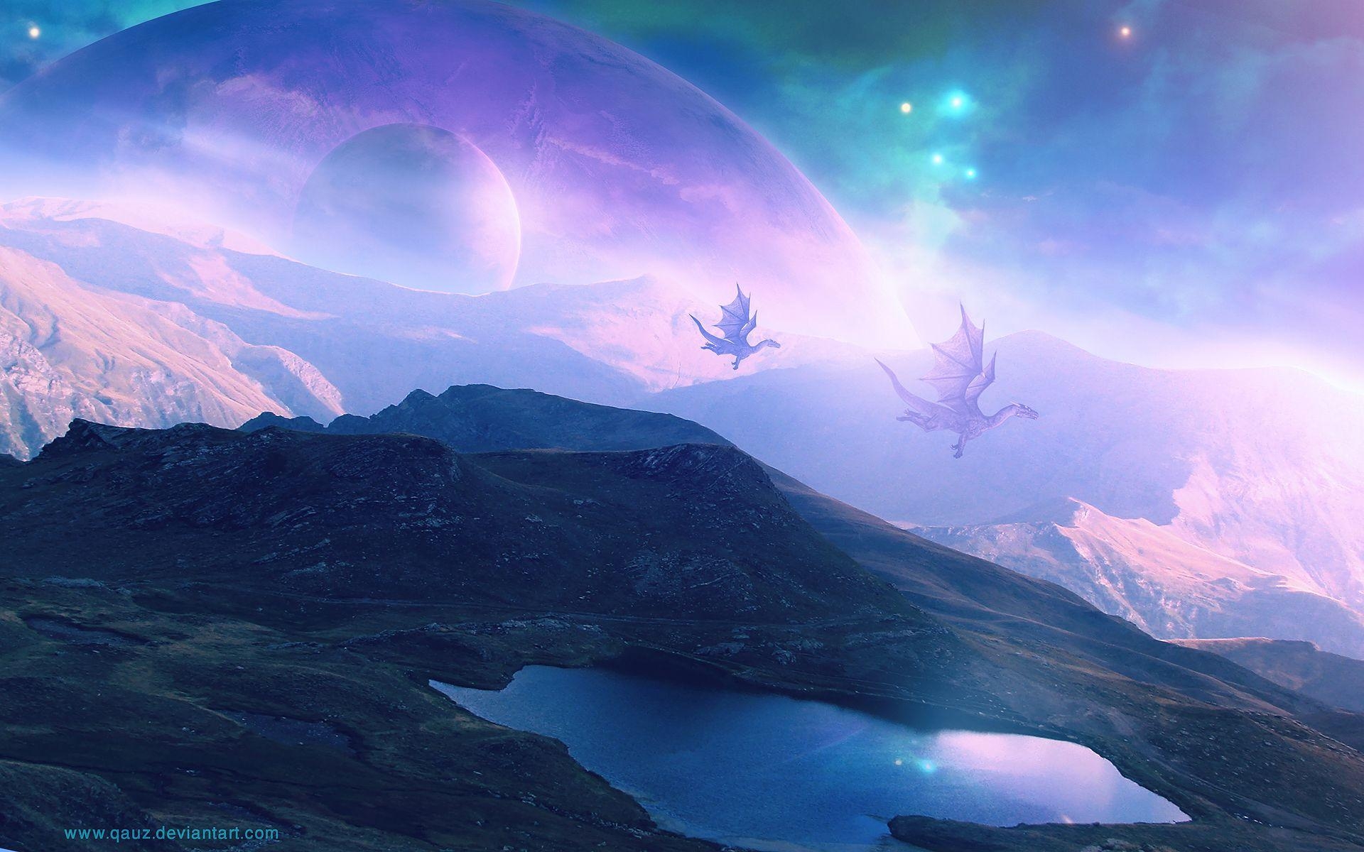 1920x1200 Purple Landscape Wallpaper, Desktop