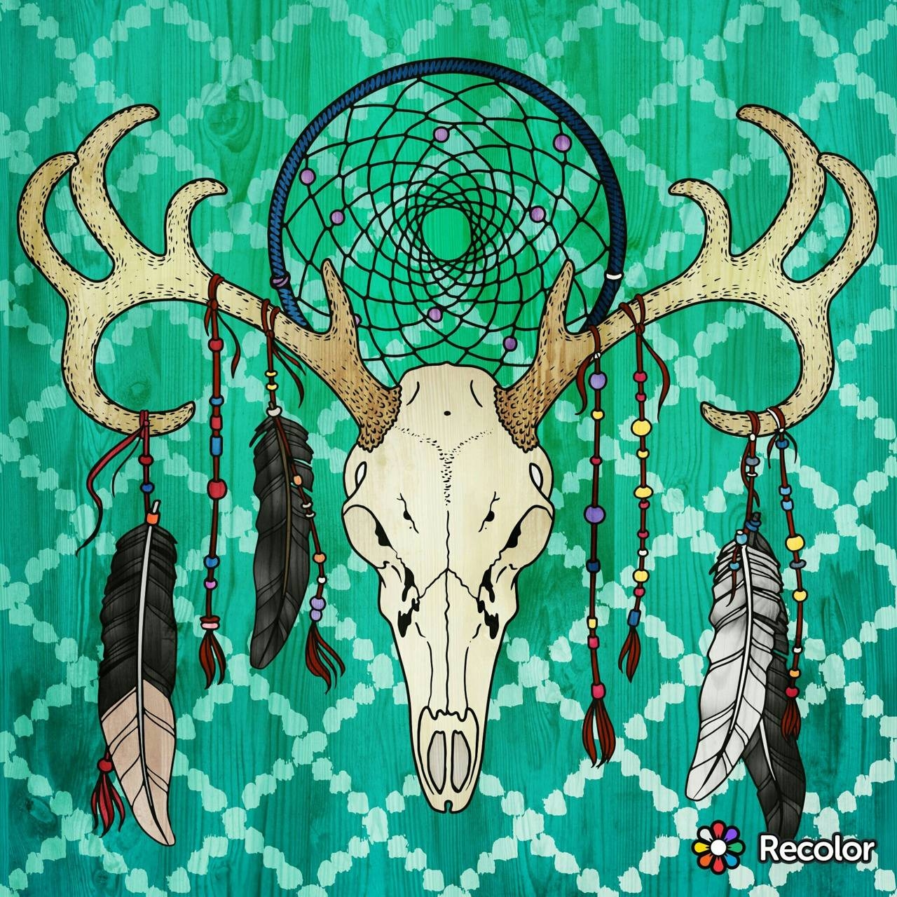 1280x1280 Deer skull wallpaper, Phone