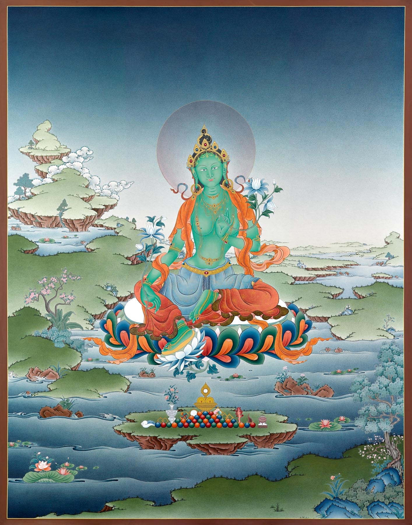 1420x1800 Green Tara (Art Print) As Art, Phone