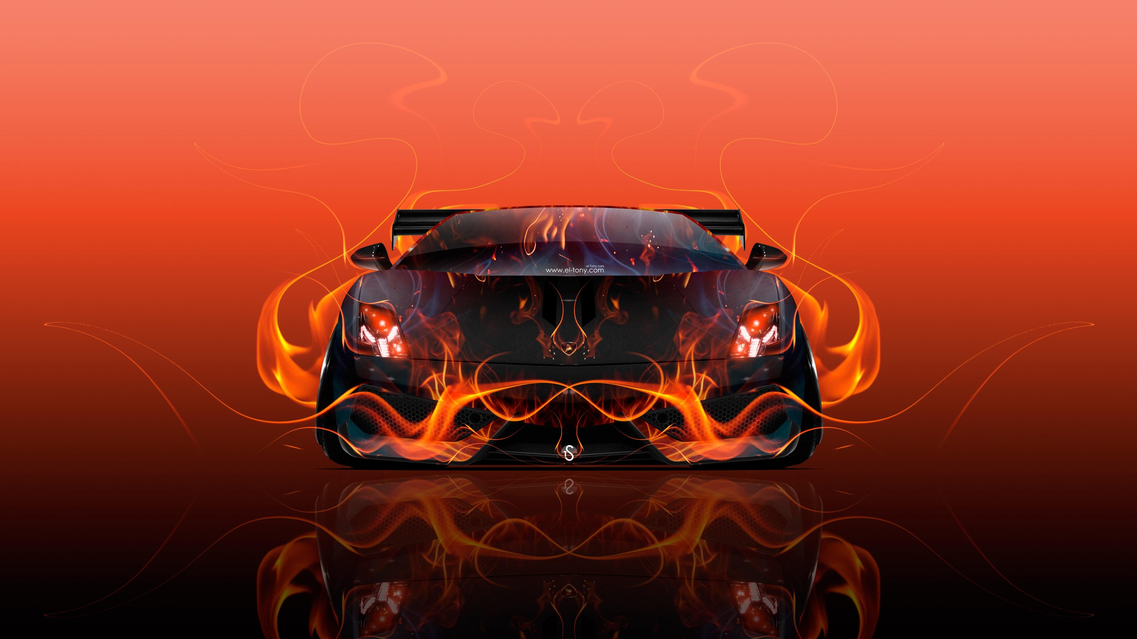 3840x2160 Lamborghini Gallardo Tuning Front Fire Abstract Car 2015 Wallpaper el Tony Cars, Desktop